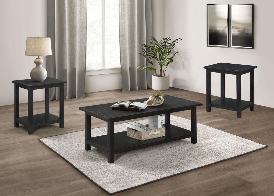 Payne 3-piece Coffee and End Table Set Distressed Java - 710568-S3A