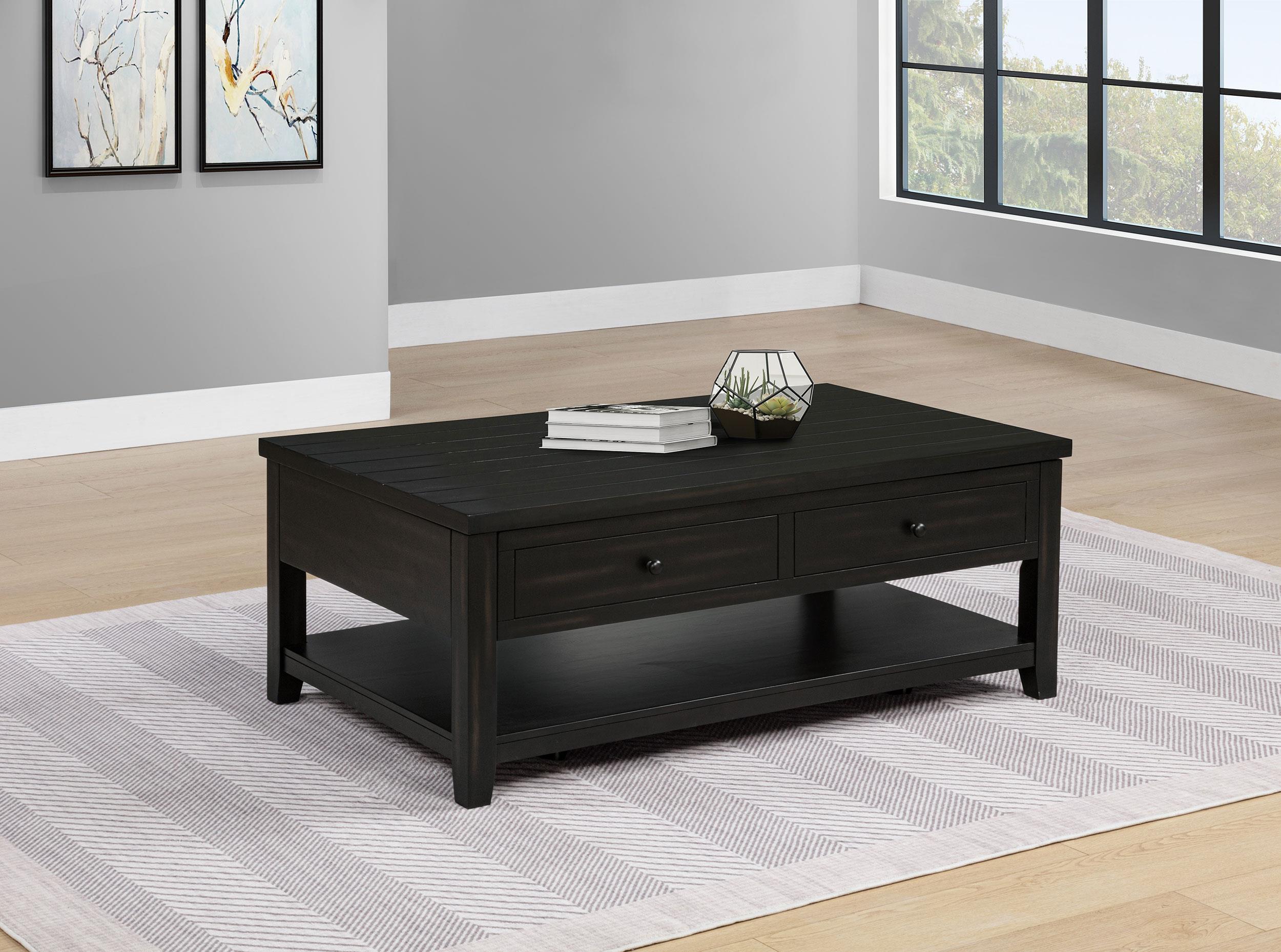 Payne 48-inch Mobile Lift Top Coffee Table Distressed Java - 710565