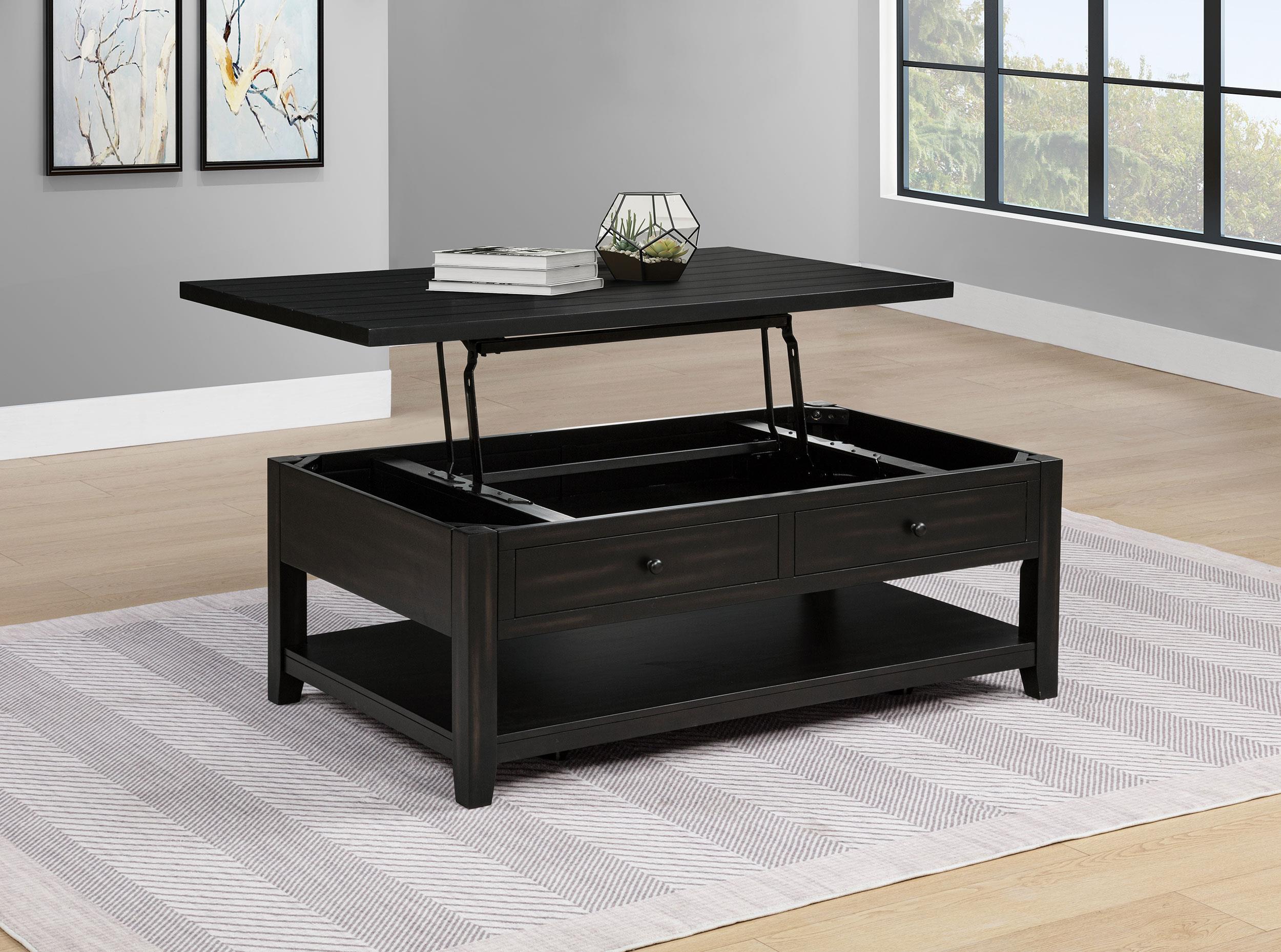 Payne 48-inch Mobile Lift Top Coffee Table Distressed Java - 710565