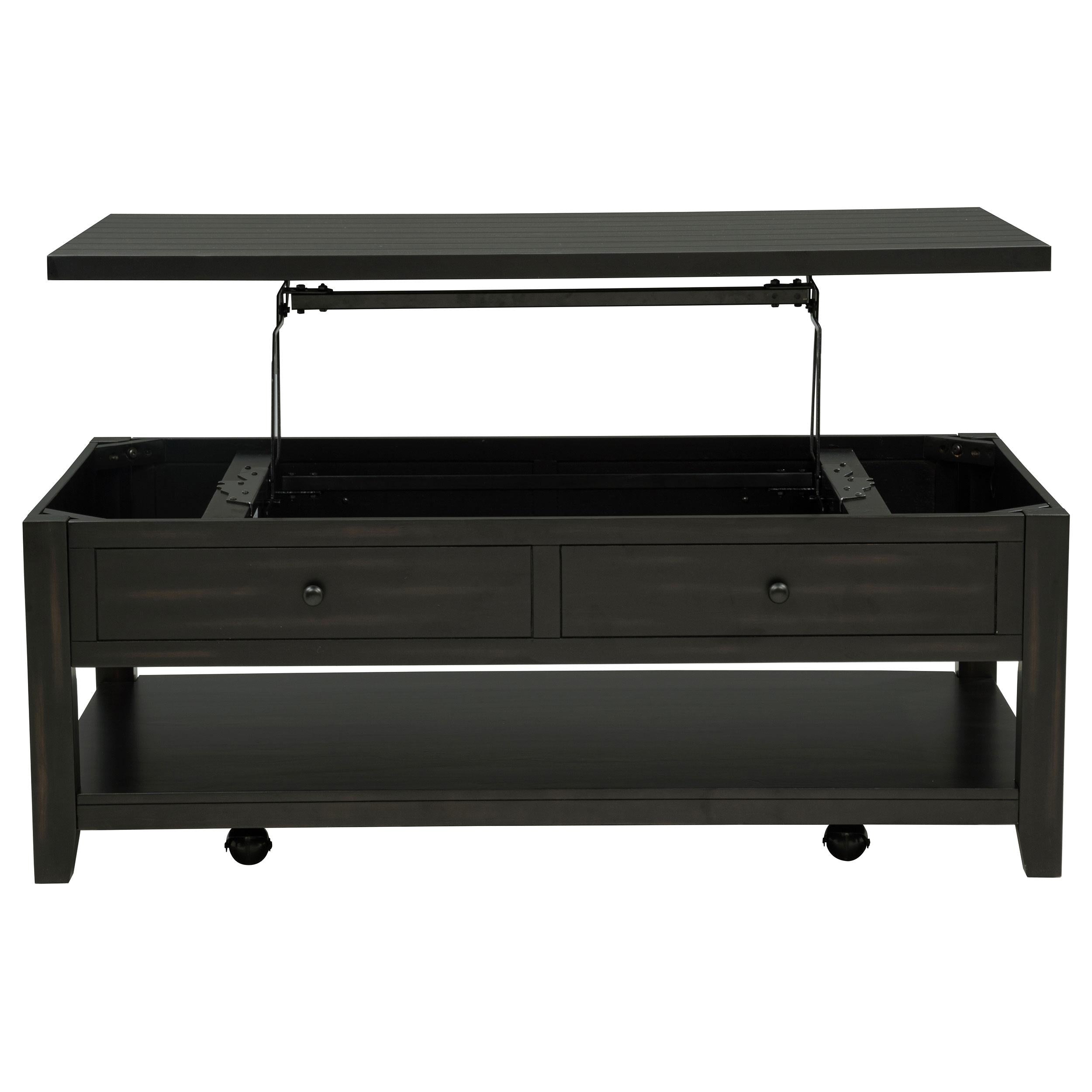 Payne 48-inch Mobile Lift Top Coffee Table Distressed Java - 710565
