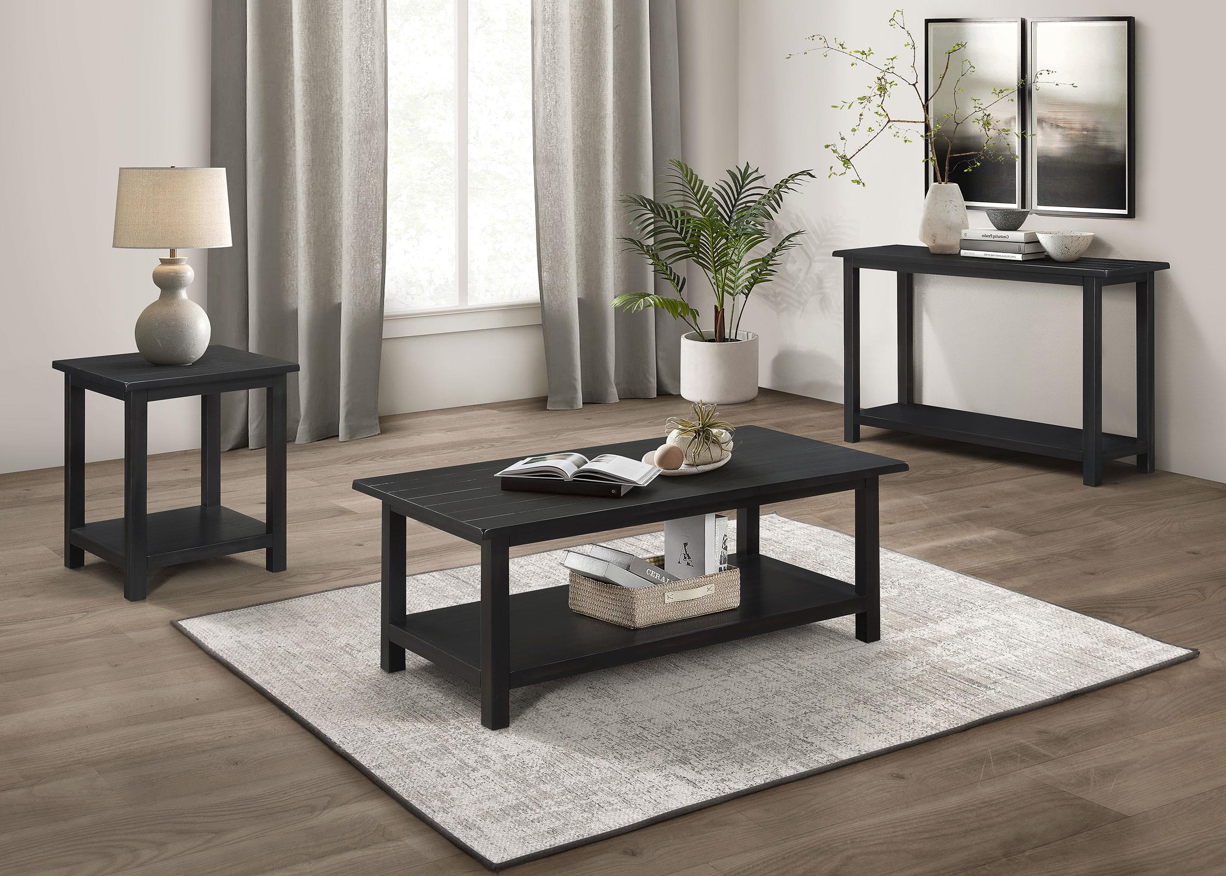 Payne Wood Coffee Table with Shelf Java - 710568