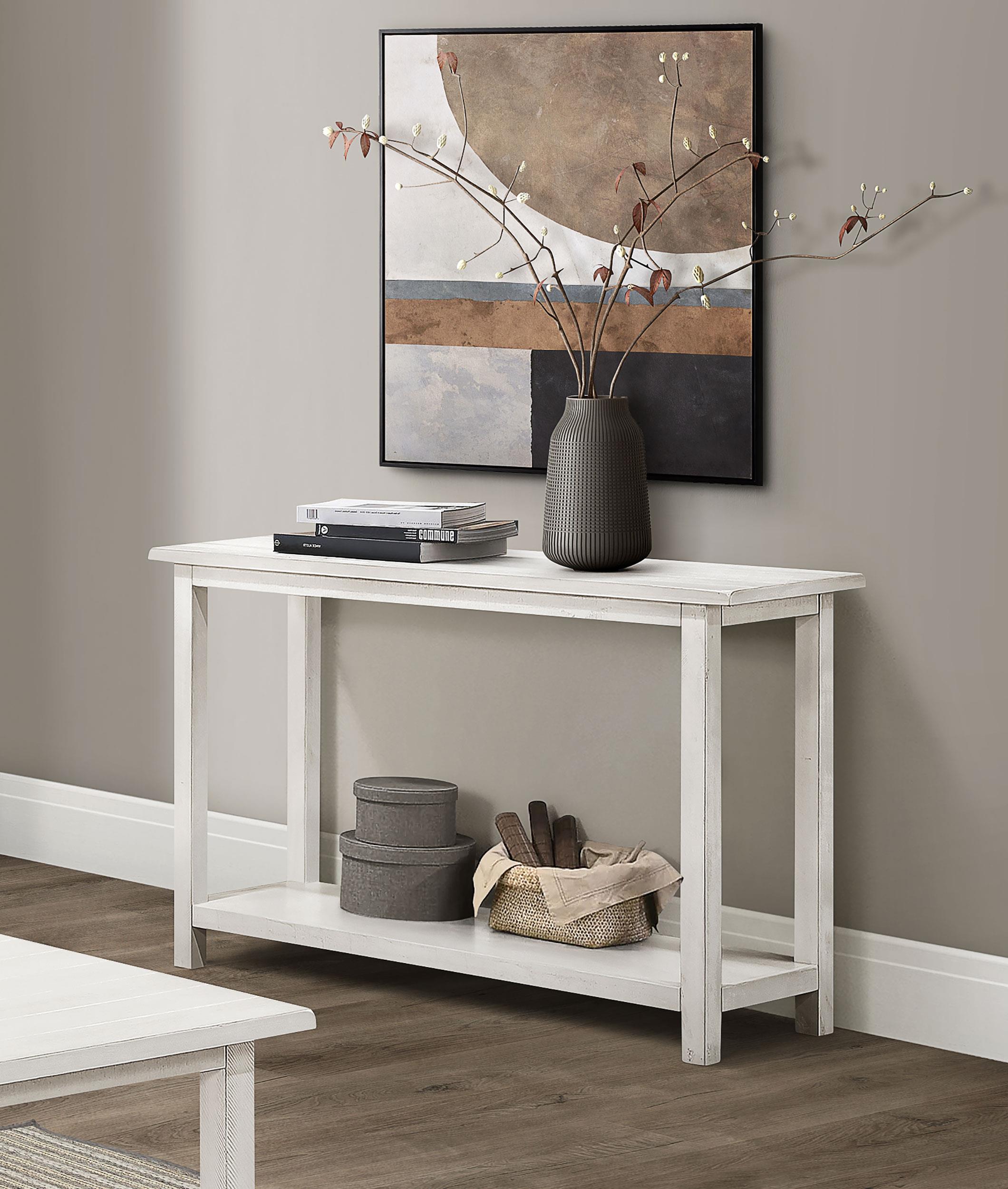 Payne Wood Entryway Sofa Console Table White - 710559