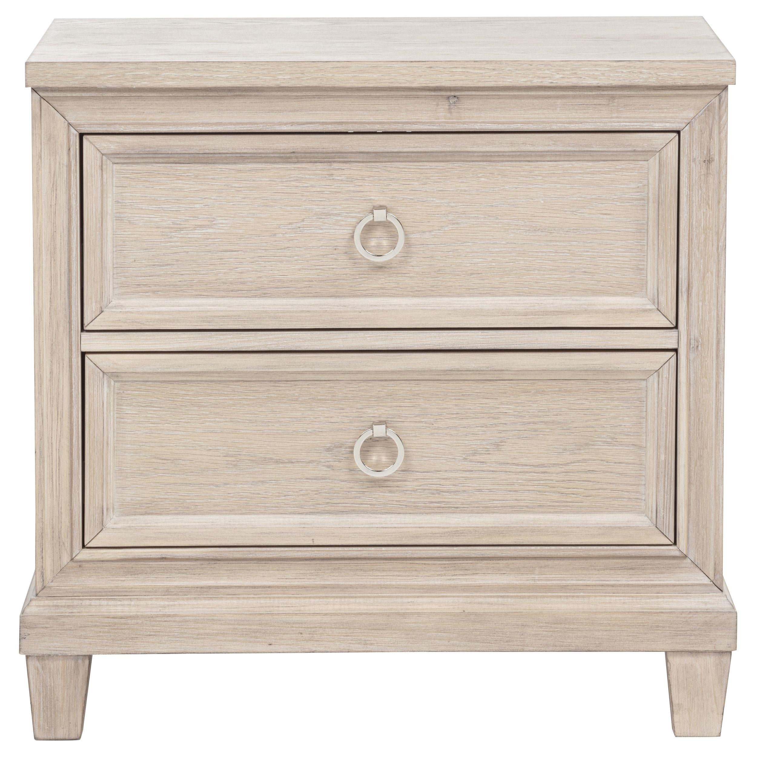Pembroke 2-drawer Nightstand Bedside Table Washed Oak - 215922