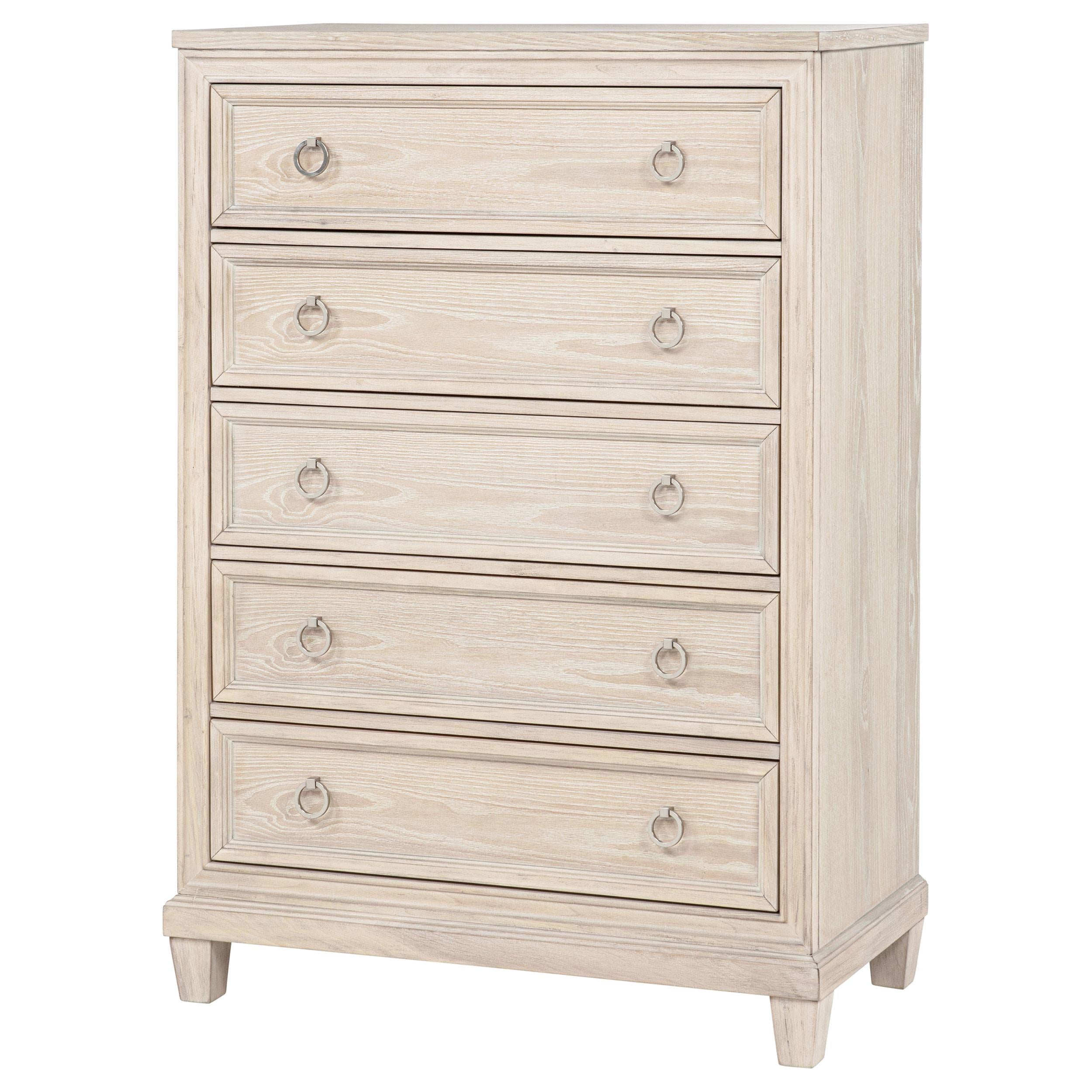 Pembroke 5-drawer Chest of Drawers Washed Oak - 215925