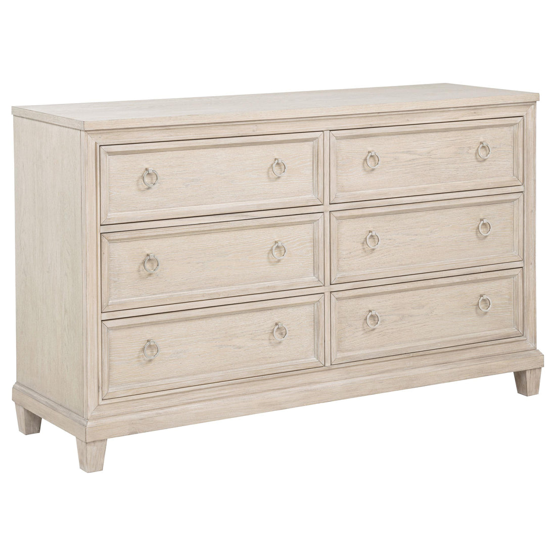 Pembroke 6-drawer Bedroom Dresser Cabinet Washed Oak - 215923