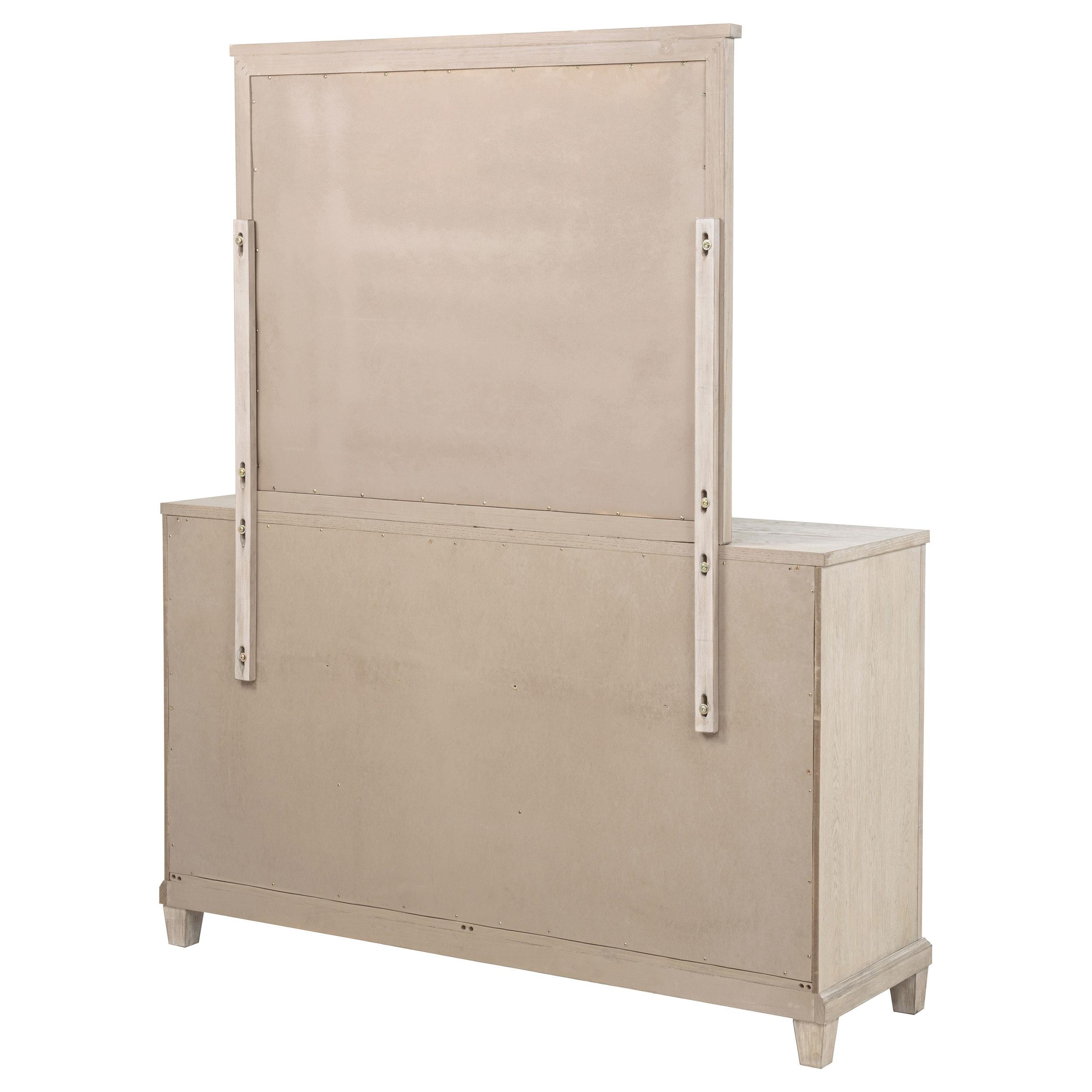 Pembroke 6-drawer Bedroom Dresser with Mirror Washed Oak - 215923M