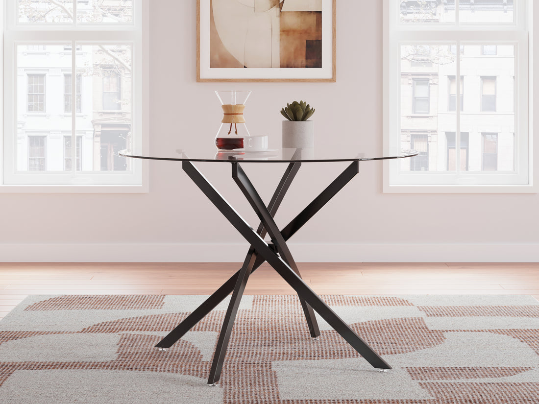 Pharwynn Black Dining Table - D446-15