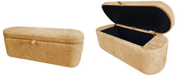 Philipa Storage Bench- Gold Tweed - 4924GD-BENCH