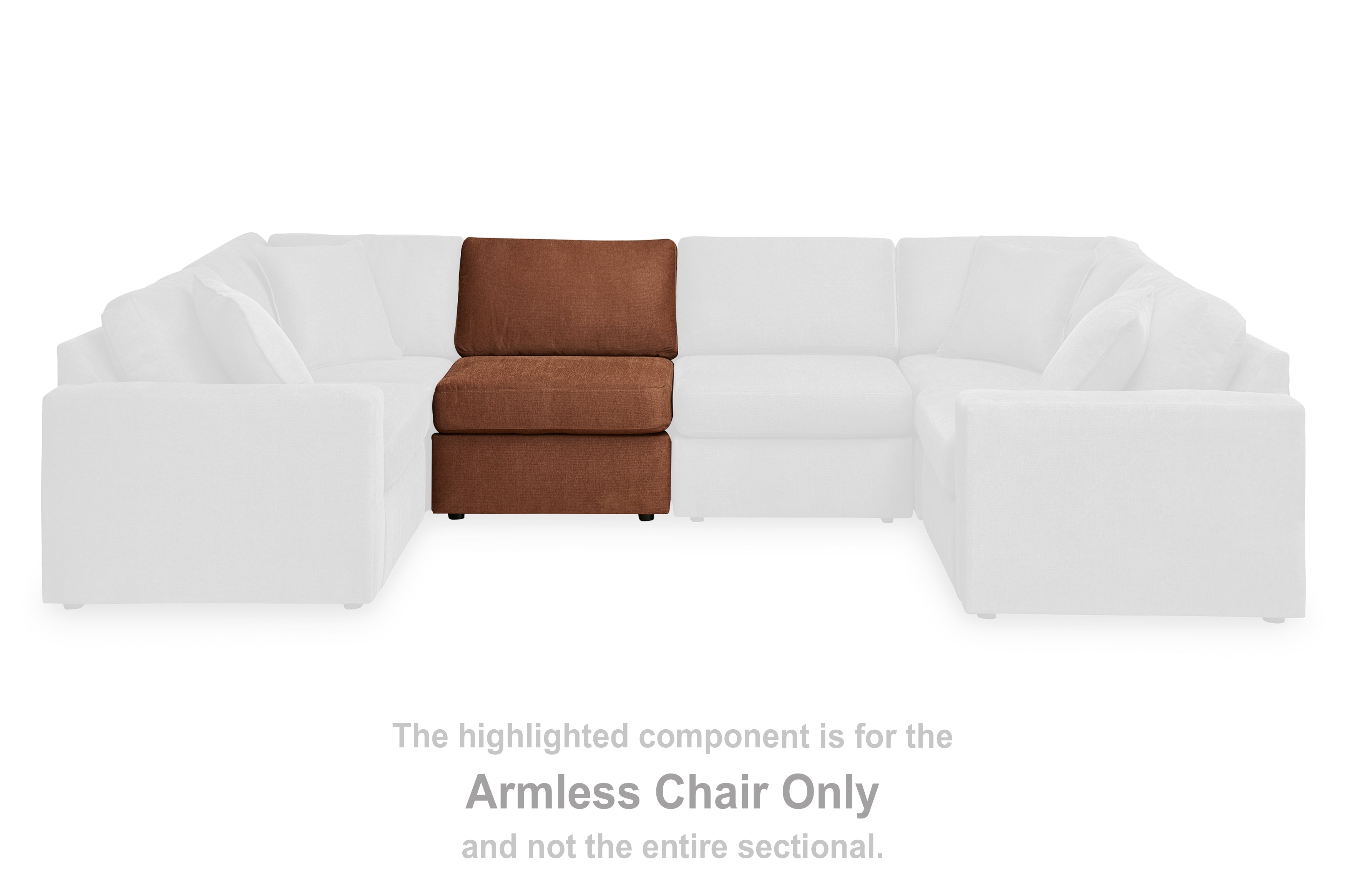 Pillar Peak Spice Armless Chair - 9210246 - Bien Home Furniture & Electronics