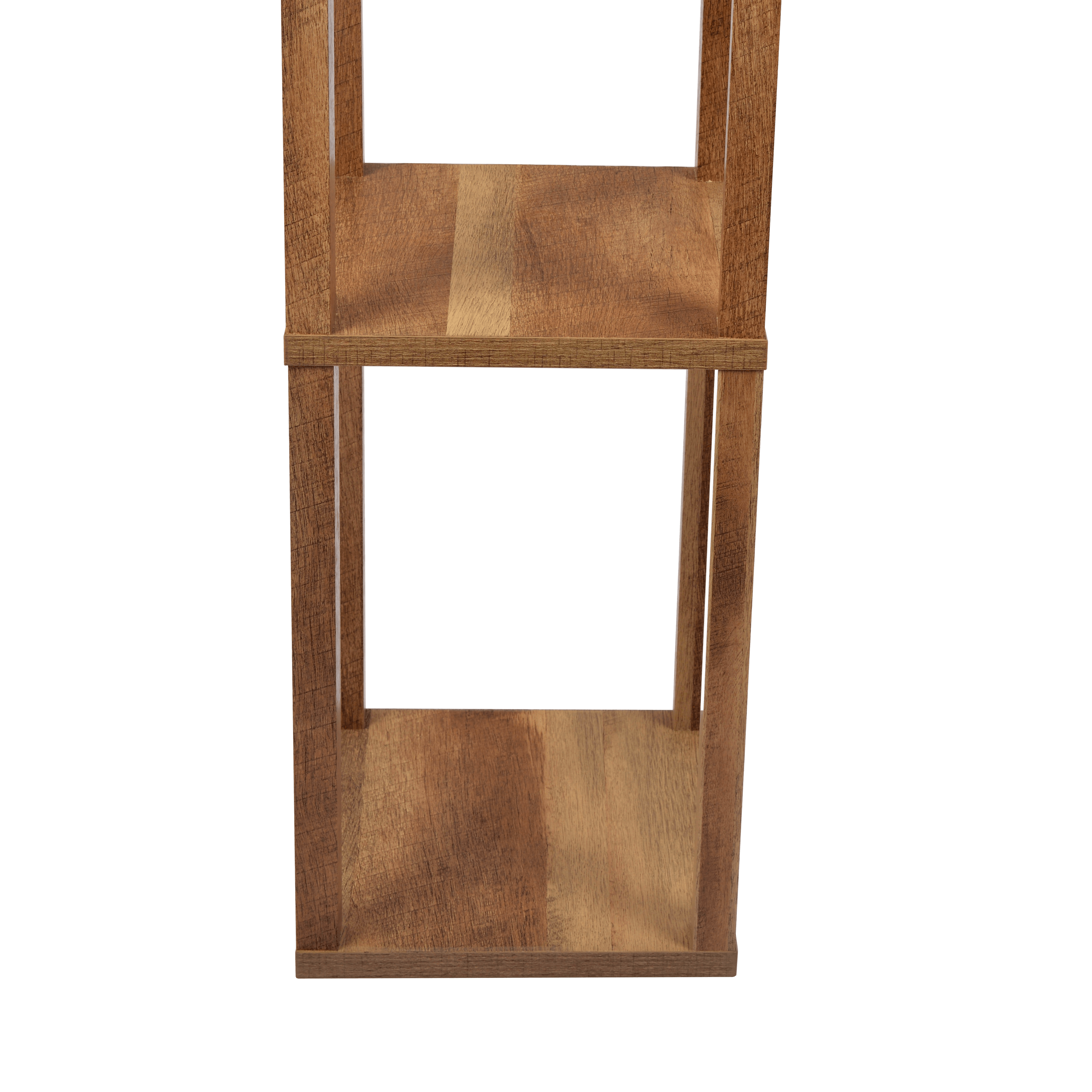 Pinnacle Shelf Floor Lamp For Bedroom/Living Room, Natural Wood with Long Shade - FLL03701301
