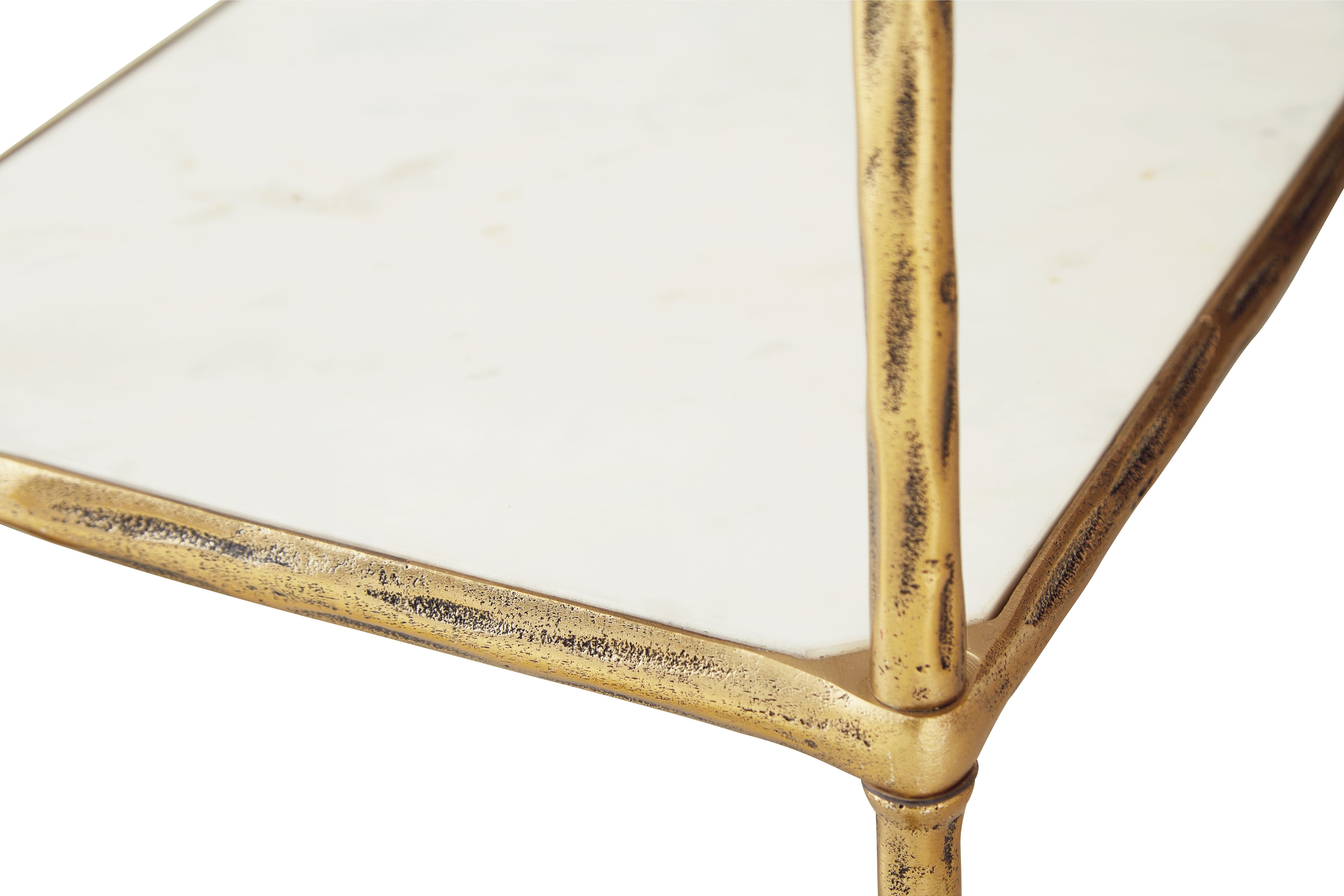 Plattfield Antique Gold Finish Bar Cart - A4000625