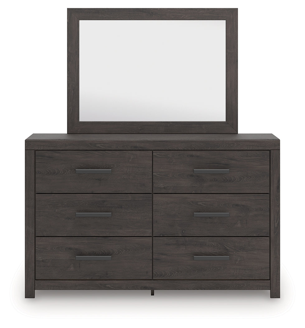 Prendonea Charcoal Dresser and Mirror - B3789B1