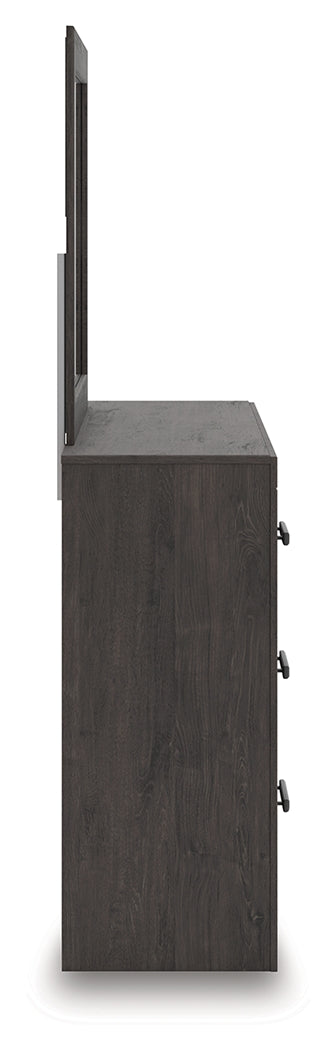 Prendonea Charcoal Dresser and Mirror - B3789B1