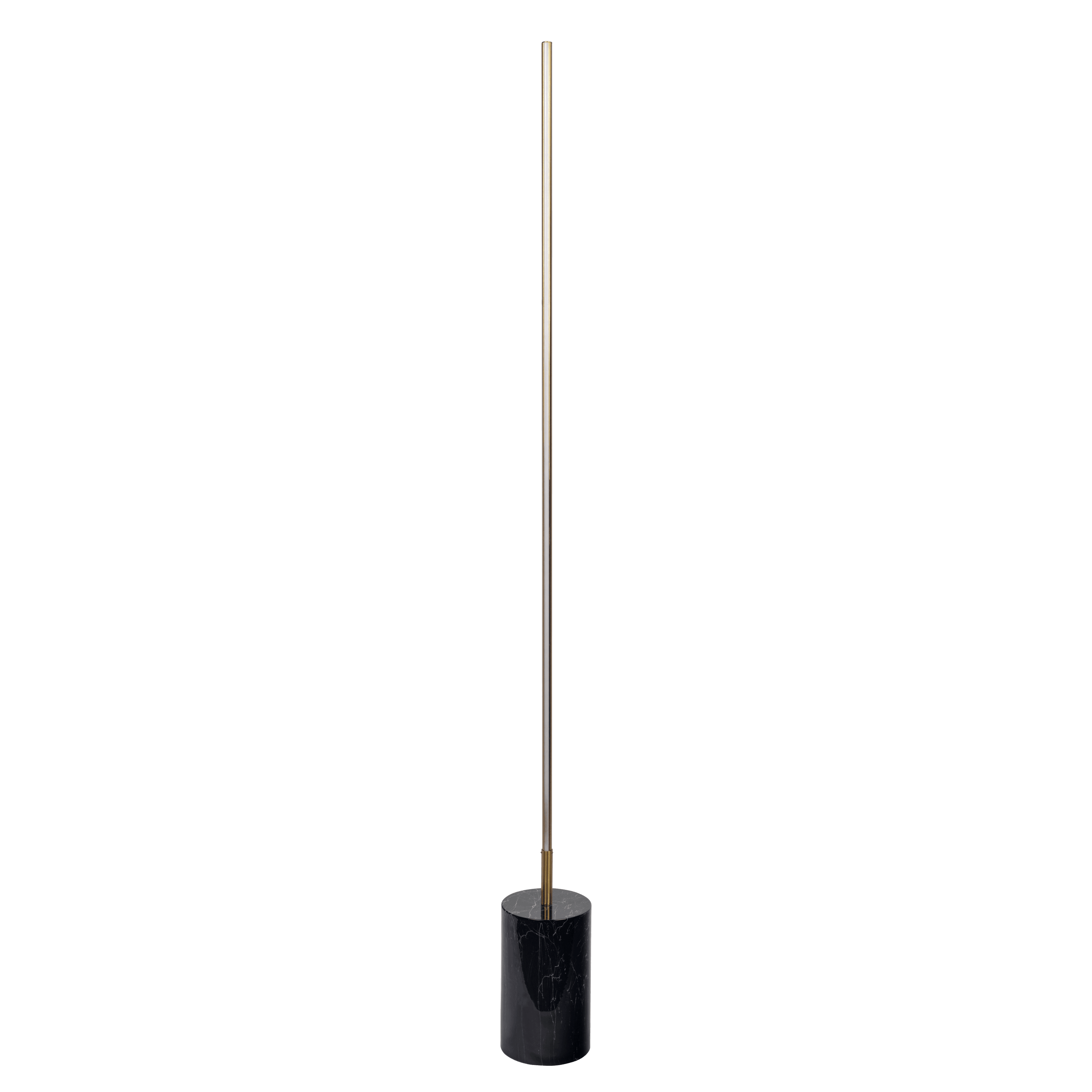 Prism Brassed Gold LED Floor Lamp with On/Off Switch Faux Marble Base - FLL03701401