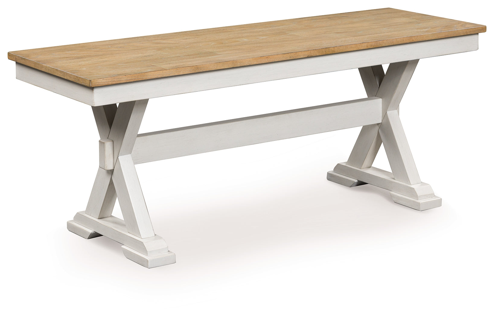 Purlaney Antique White/Natural 48" Dining Bench - PCD627-00