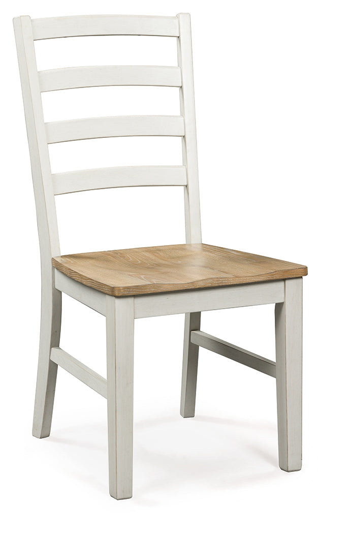 Purlaney Antique White/Natural Dining Chair, Set of 2 - PCD627-01
