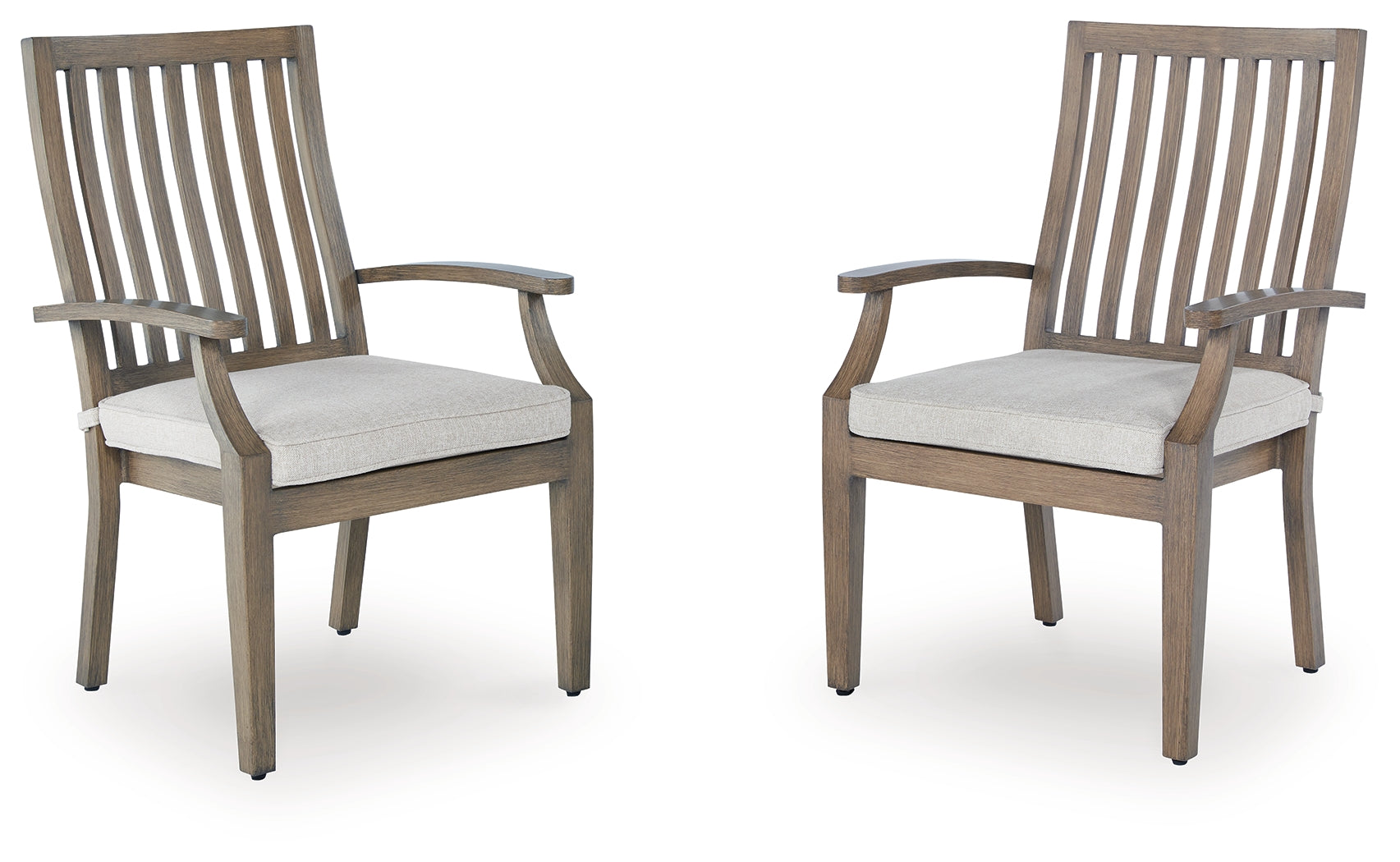 Rainier Ranch Brown/Beige Outdoor Arm Chair with Cushion (Set of 2) - P701-601A