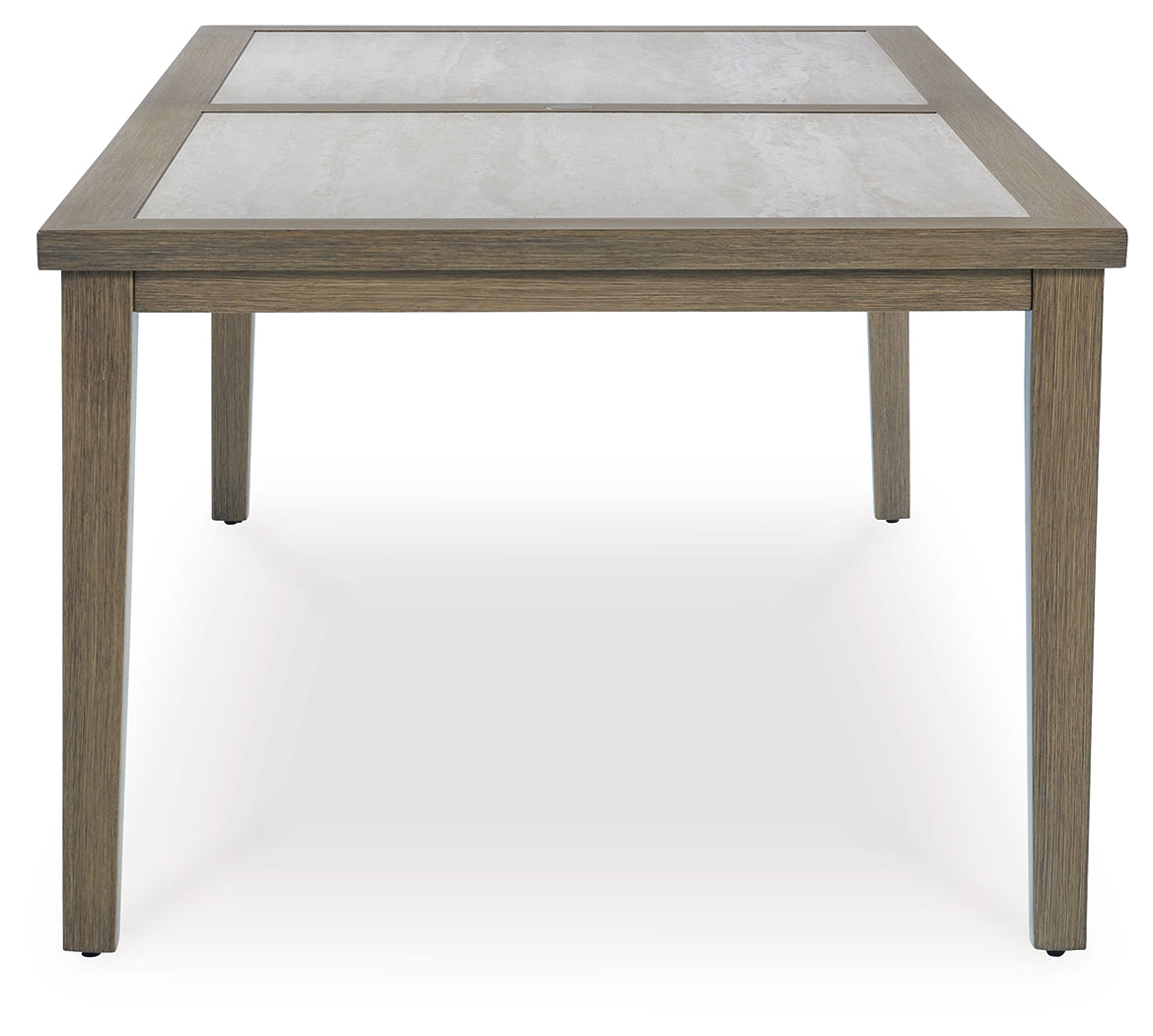 Rainier Ranch Brown/Beige Outdoor Dining Table - P701-625