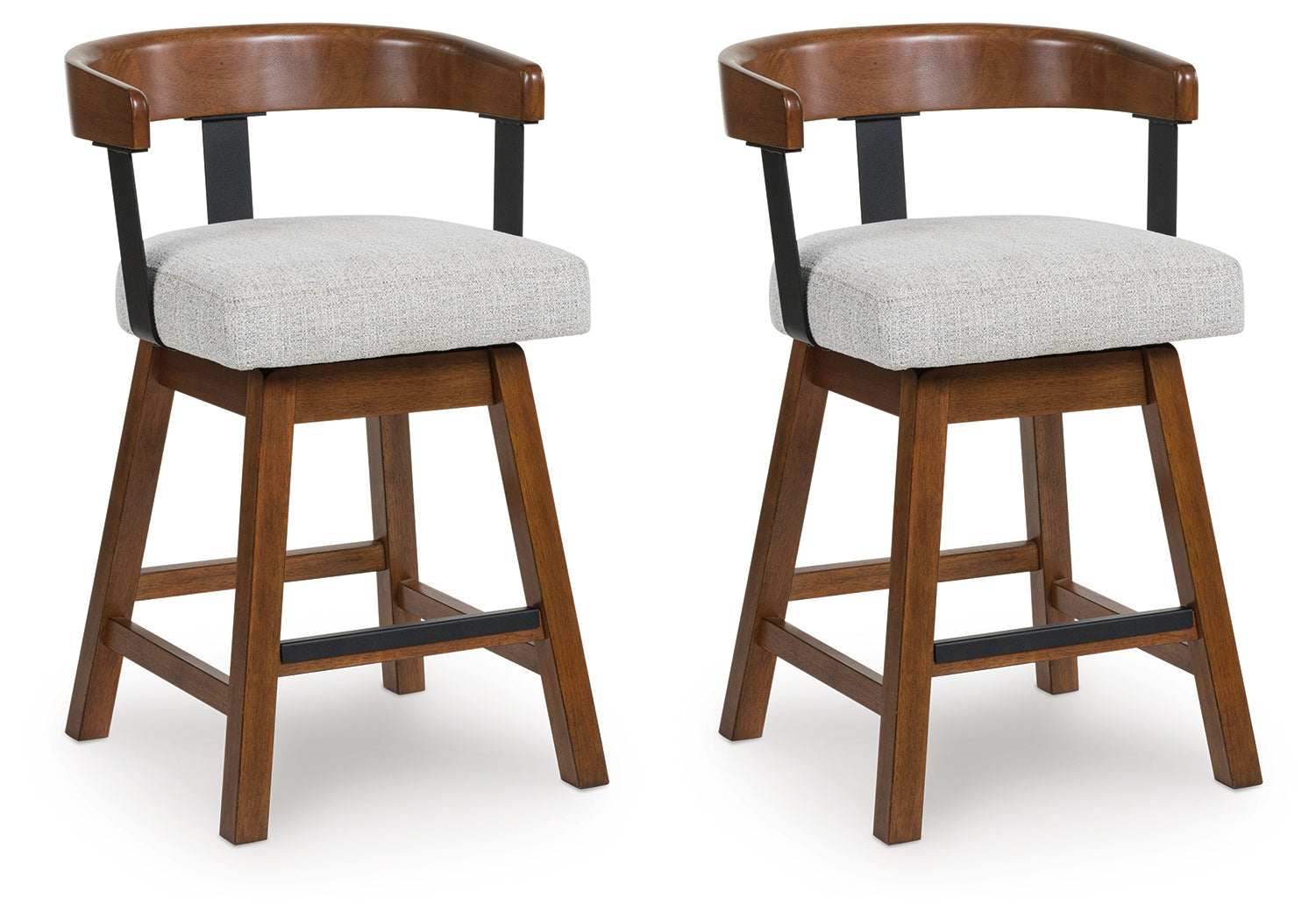 Ralene Medium Brown Counter Height Barstool (Set of 2), Set of 2 - D594-224