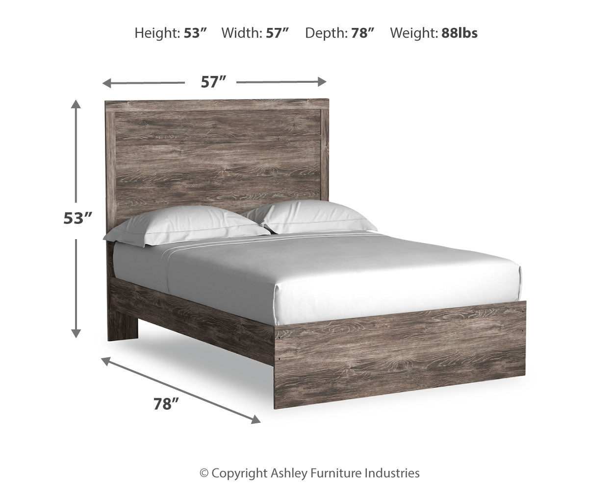 Ralinksi Full Panel Bed with Mirrored Dresser and 2 Nightstands in Gray from Ashley - Luna Furniture