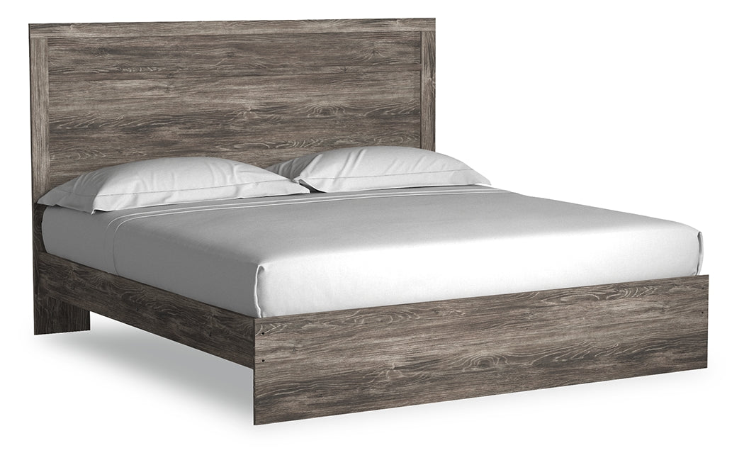 Ralinksi King Panel Bed with Dresser and 2 Nightstands in Gray from Ashley - Luna Furniture
