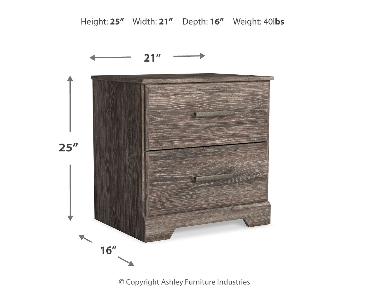 Ralinksi Queen Panel Bed with 2 Nightstands in Gray from Ashley - Luna Furniture