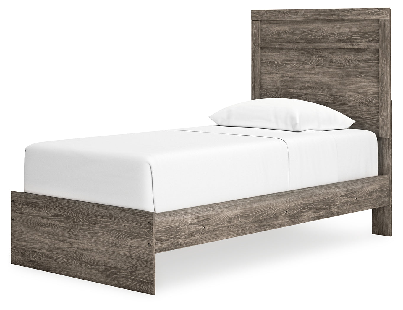 Ralinksi Twin Panel Bed with Nightstand in Gray from Ashley - Luna Furniture