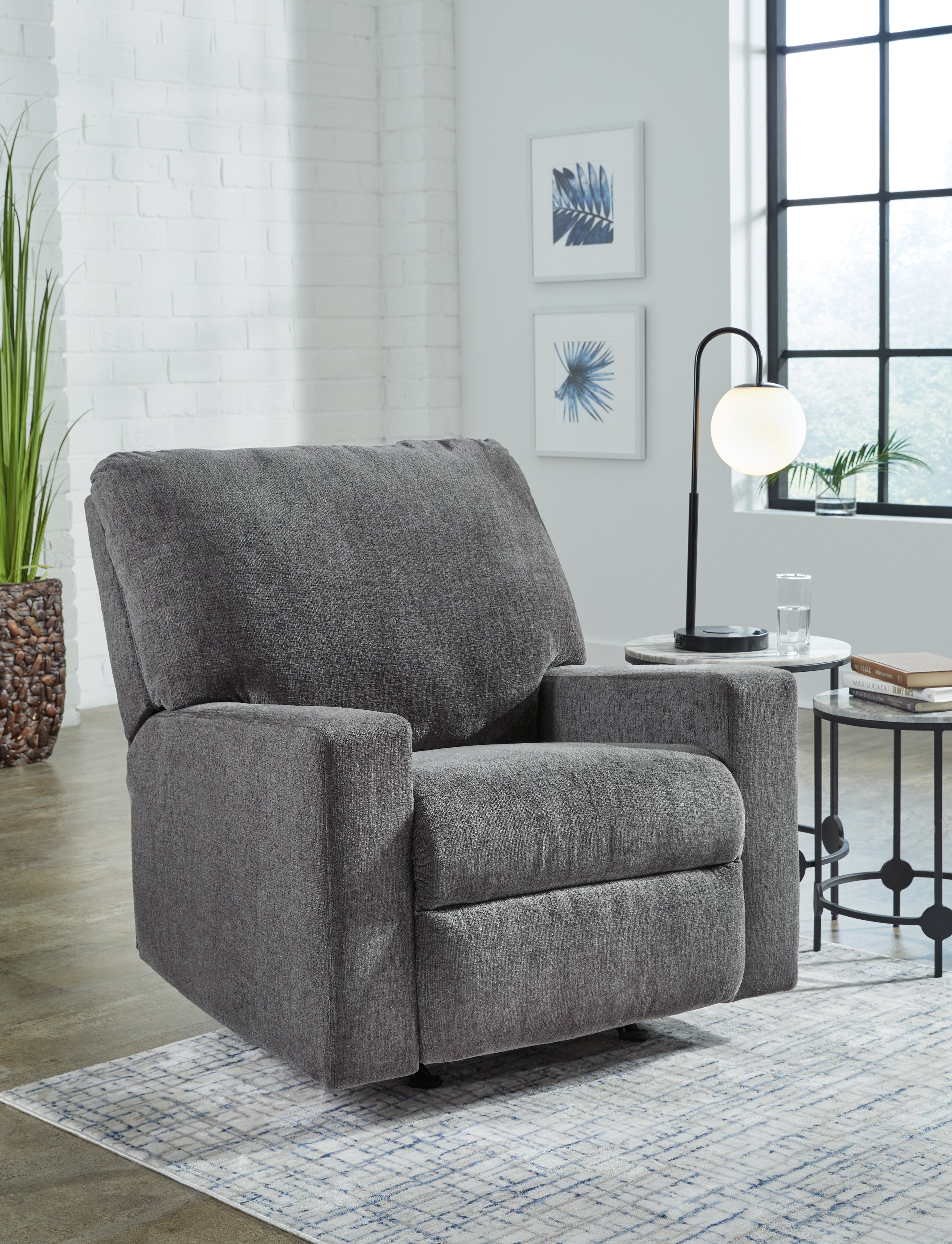 Rannis Pewter Twin Sofa Sleeper and Recliner - 53602U2