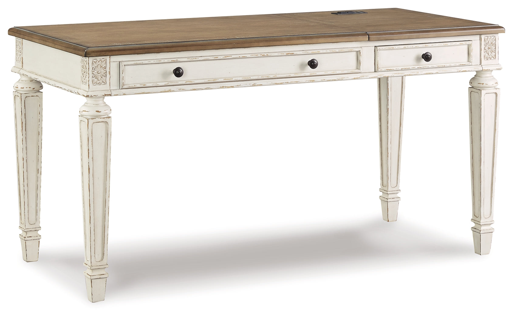 Realyn Lift-top Desk, L-shaped Desk and 4 Bookcases - H743H4