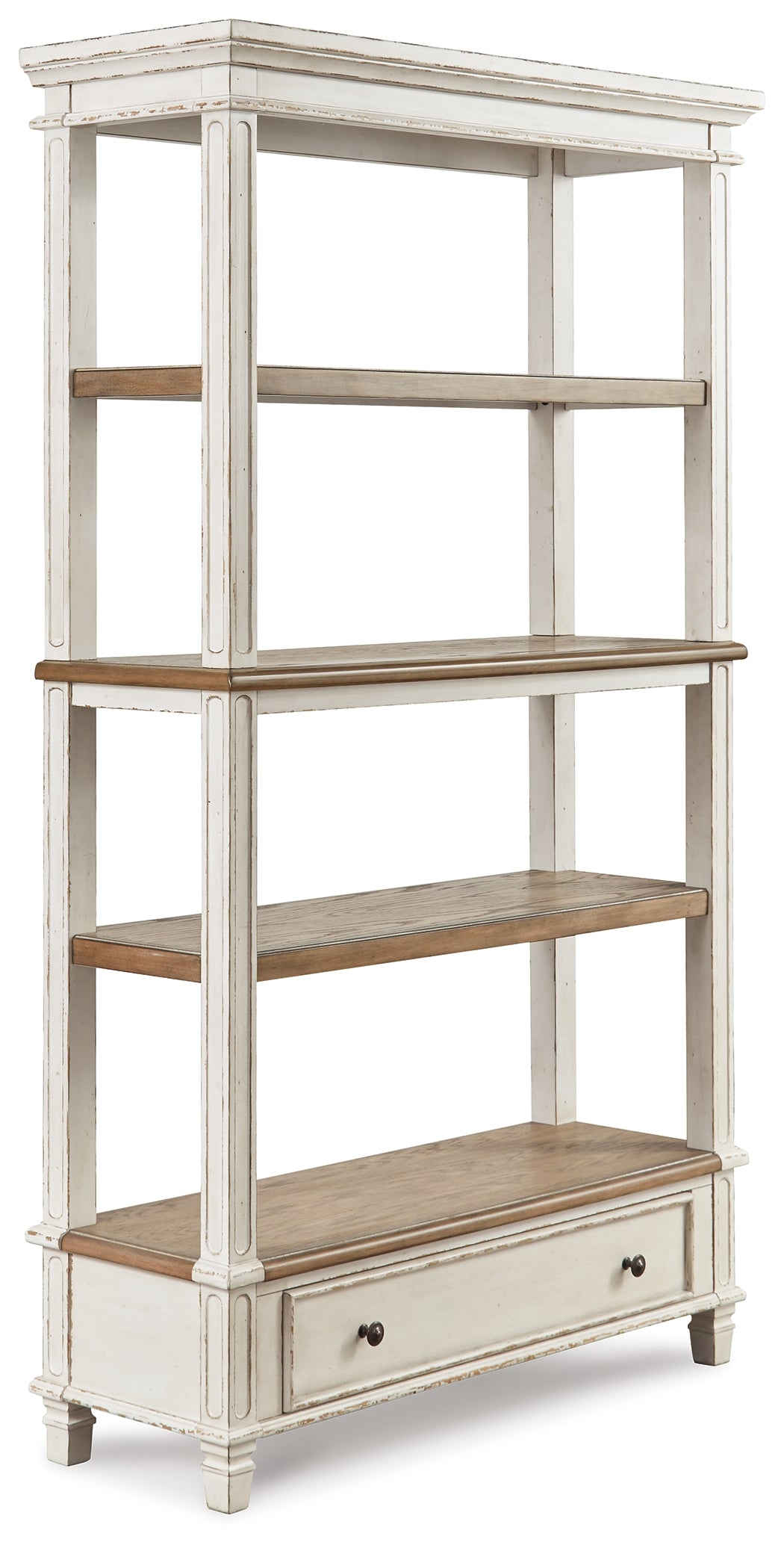Realyn Two-tone Home Office Desk and Bookcase - H743H3