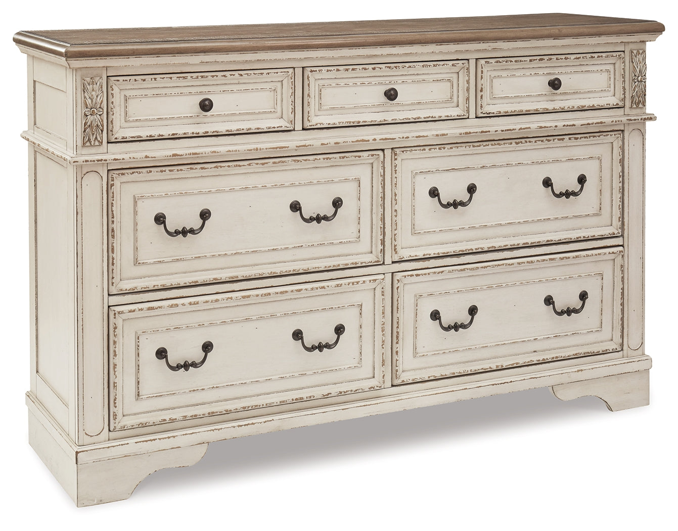 Realyn Two-tone King Bed, Dresser and 2 Nightstands - B743B60