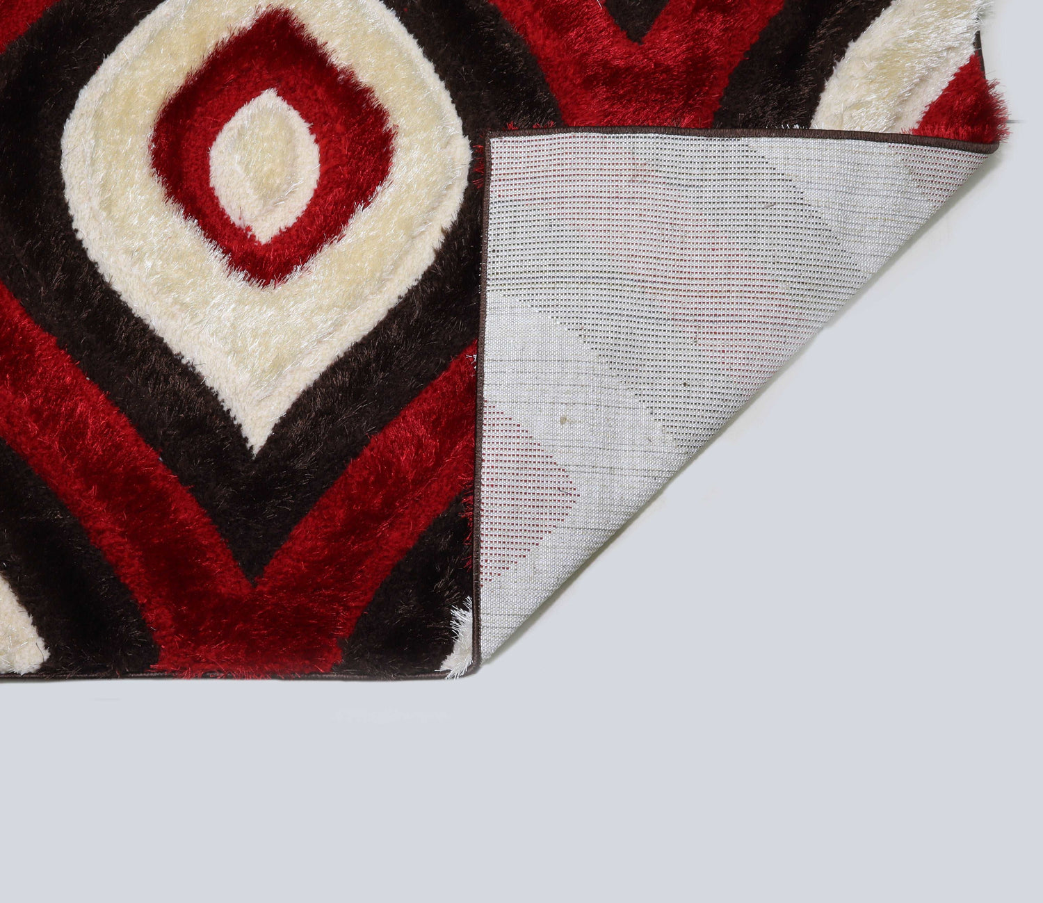 3D Shaggy BROWN-RED Area Rug - 3D151 - 3D151-BRW/RED-57 - Bien Home Furniture & Electronics