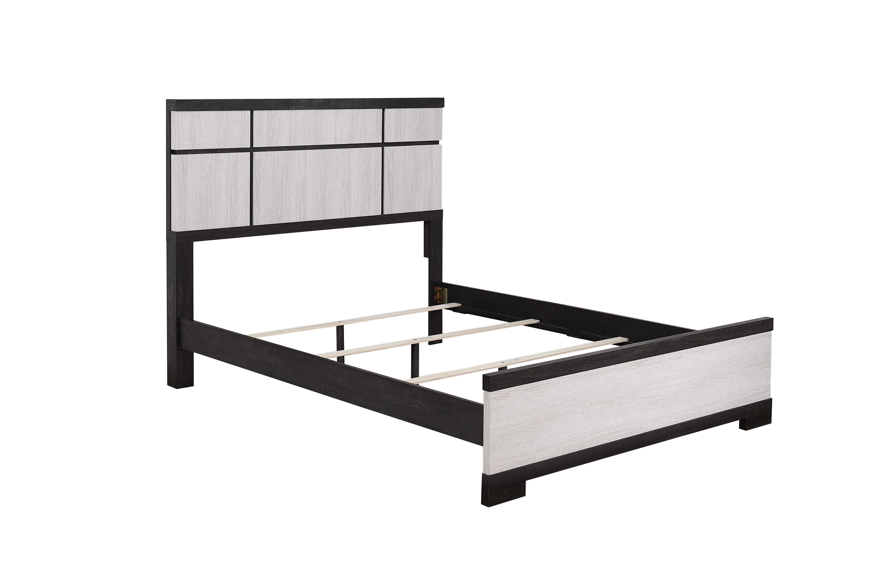 Remington Black/White King Panel Bed - SET | B8162-K-HBFB | B8162-KQ-RAIL - Bien Home Furniture & Electronics