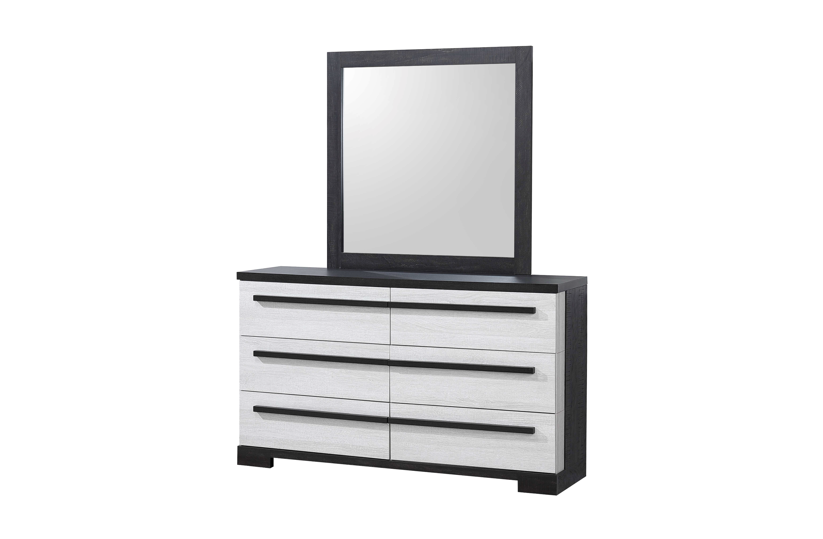 Remington Black/White Panel Bedroom Set - SET | B8162-Q-HBFB | B8162-KQ-RAIL | B8162-2 | B8162-4 - Bien Home Furniture & Electronics