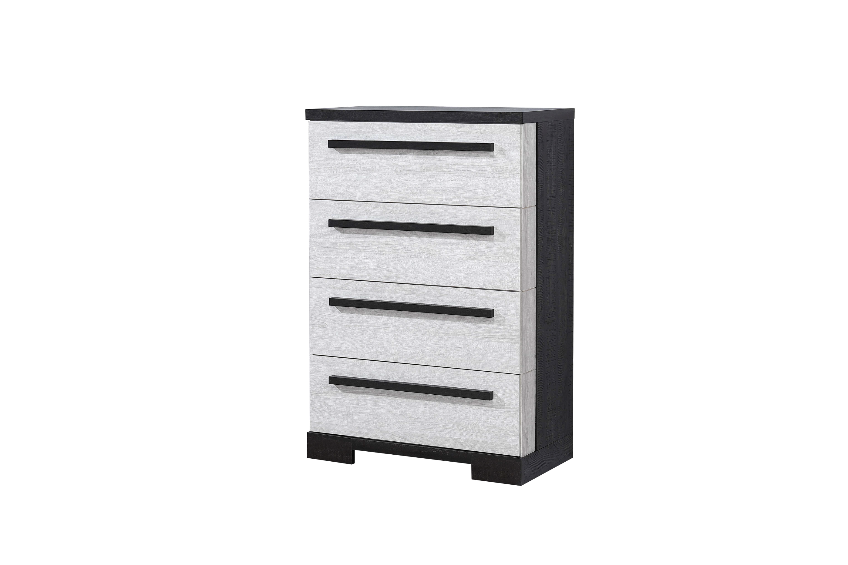 Remington Black/White Panel Bedroom Set - SET | B8162-Q-HBFB | B8162-KQ-RAIL | B8162-2 | B8162-4 - Bien Home Furniture & Electronics