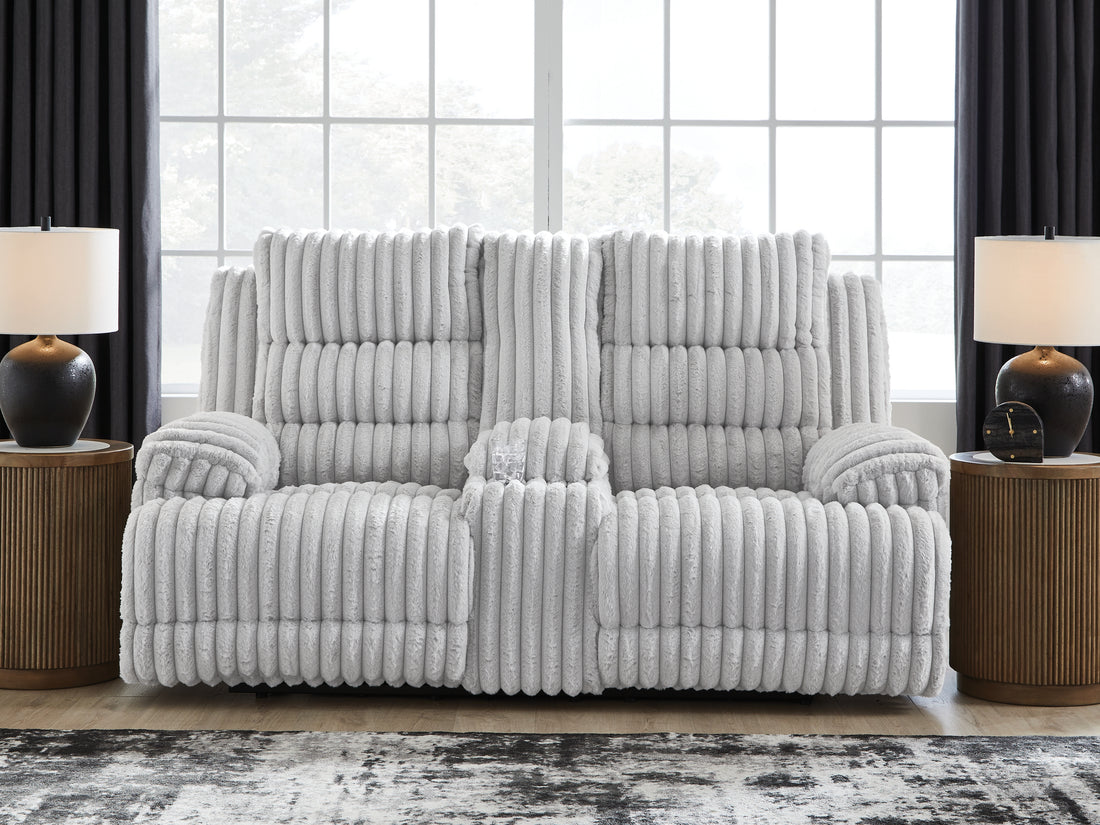 Rhines Falls Alloy Power Reclining Loveseat with Console - PC4280496