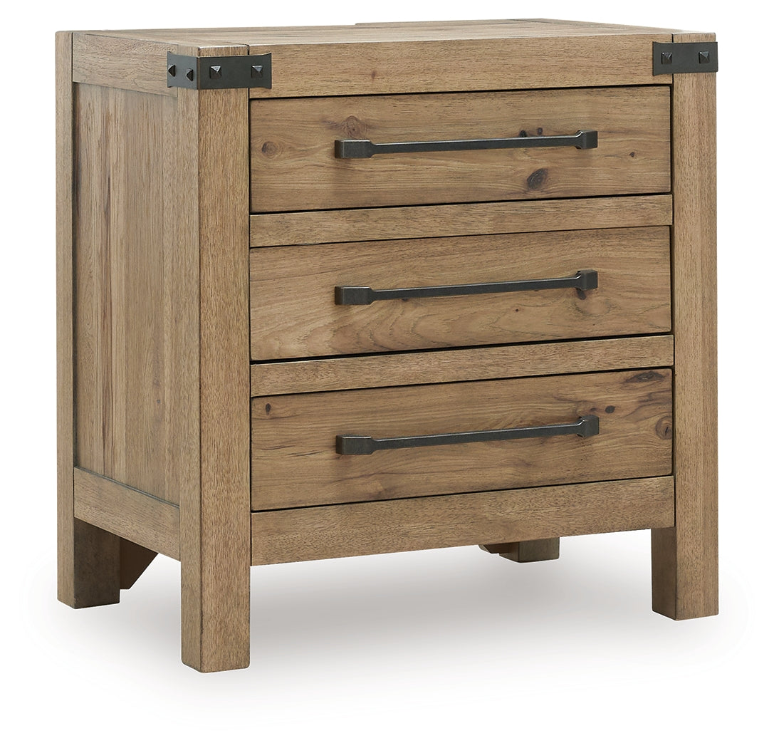 Ridgester Light Brown Nightstand - B858-93