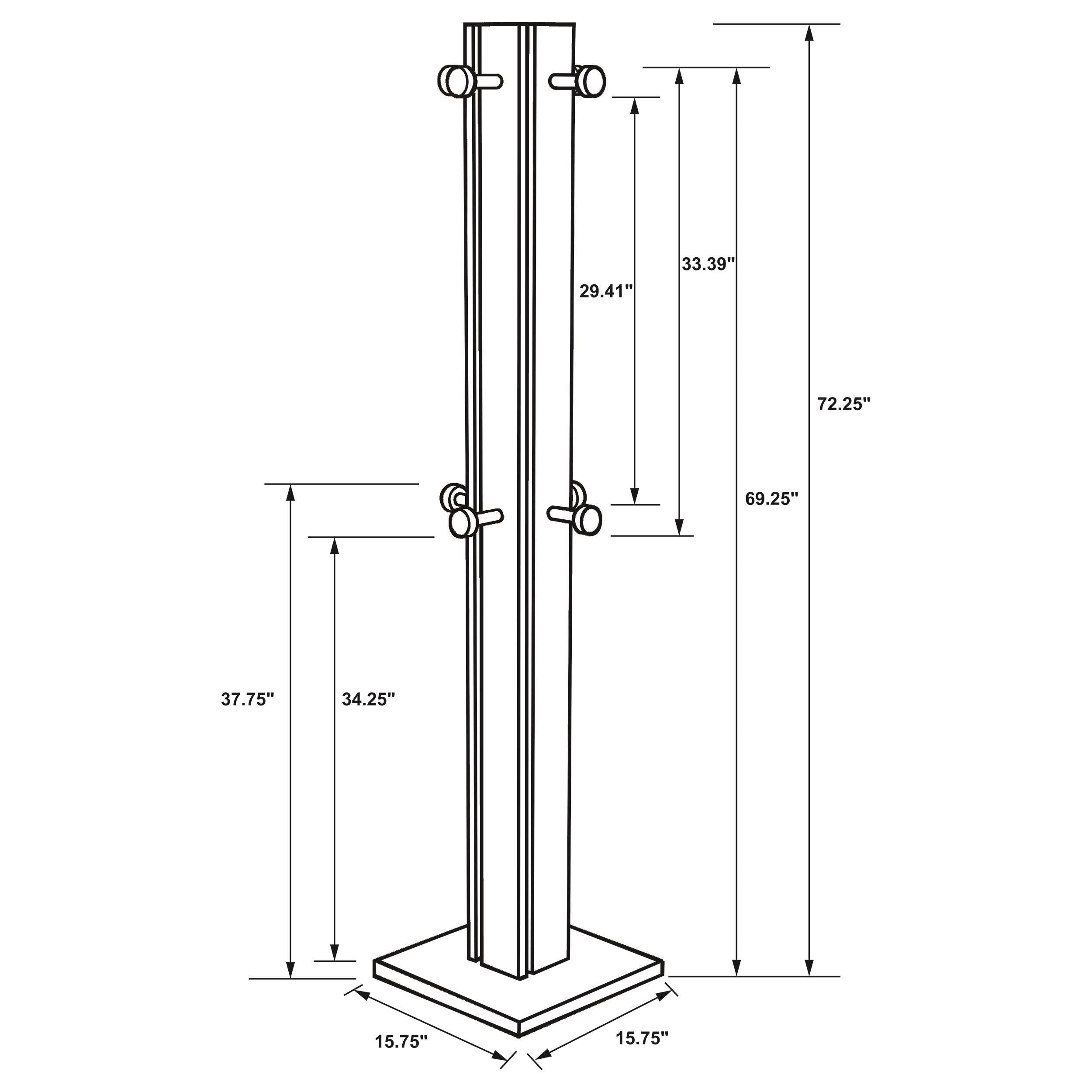 Rikkie Walnut Coat Rack Walnut and Mirror - 983281
