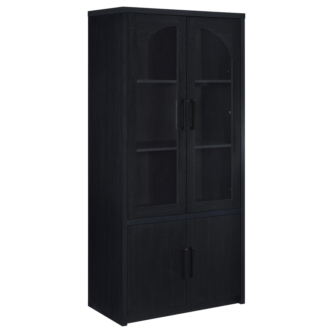 Riva 4-door Tall Accent Display Cabinet LED Lighting Black - 950432