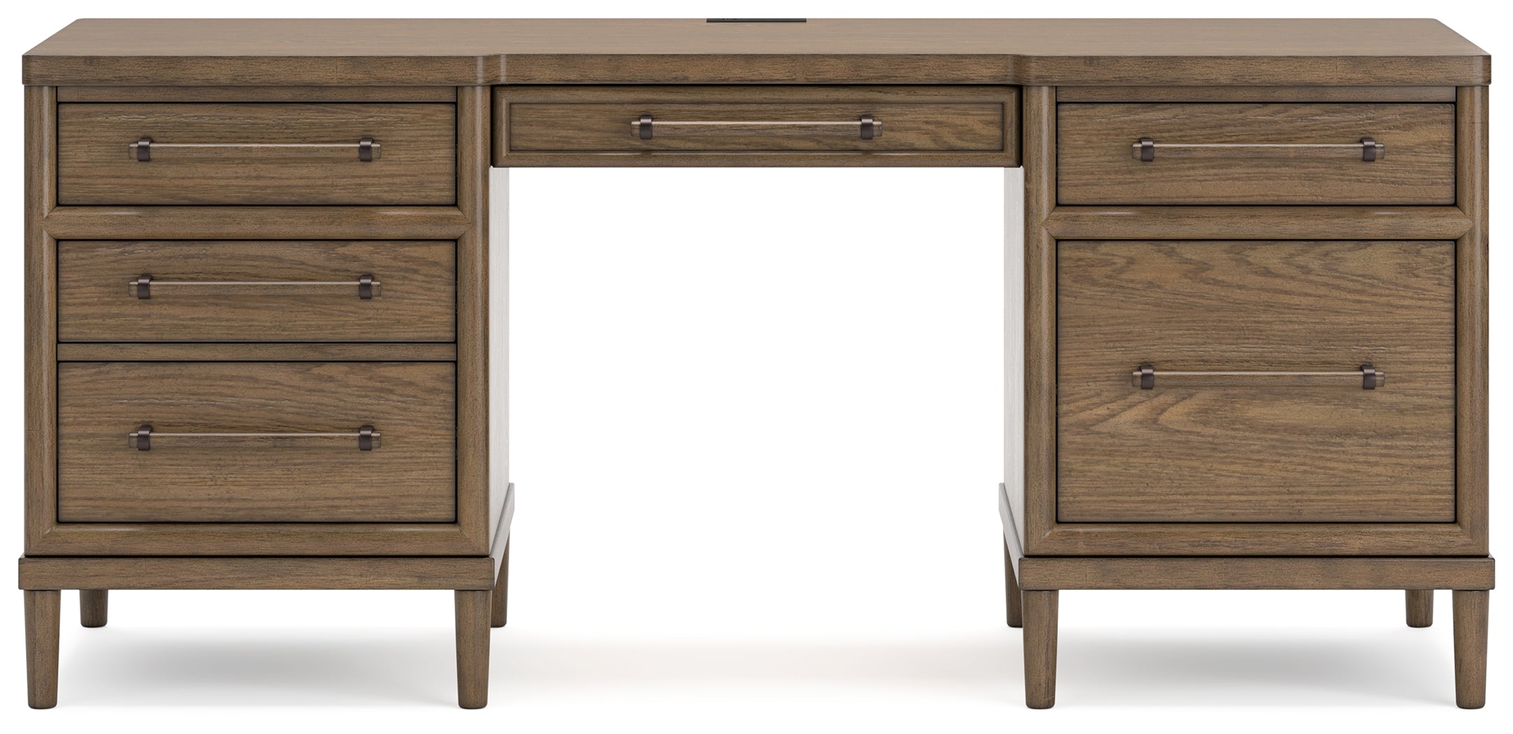 Roanhowe Home Office Desk and Storage in Brown - PKG019260
