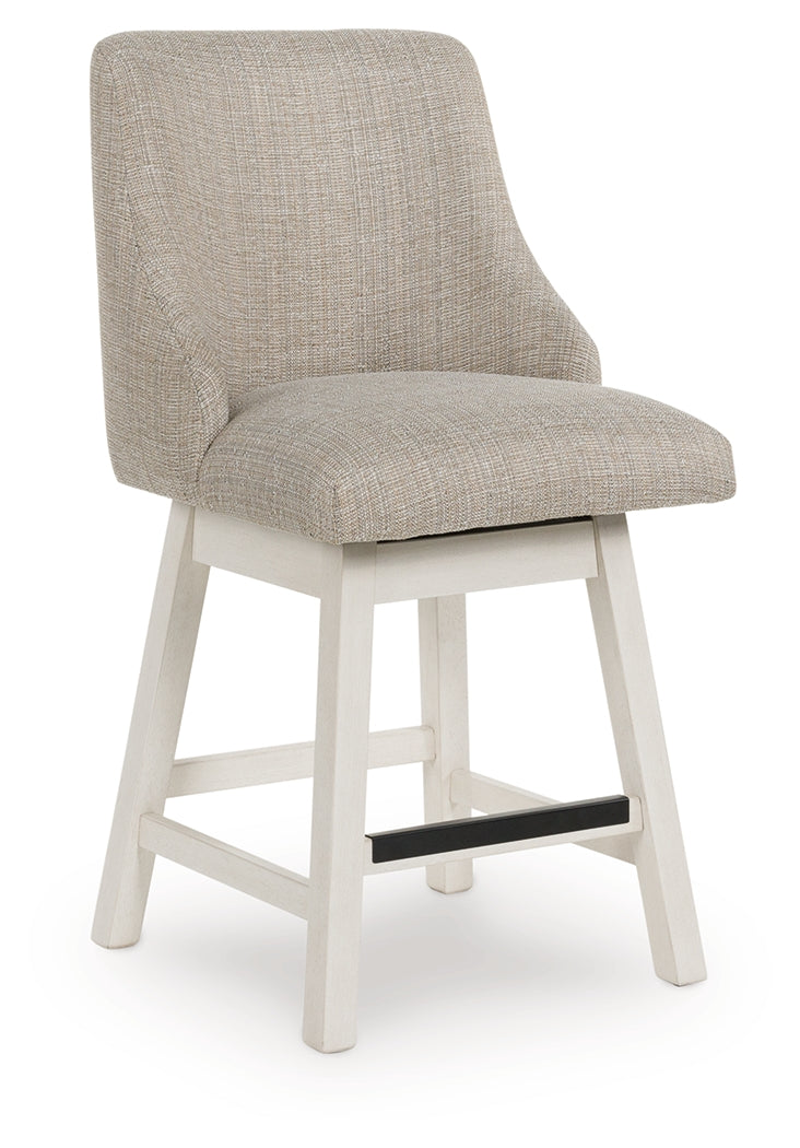 Robbinsdale Antique White Counter Height Barstool (Set of 2), Set of 2 - D642-324