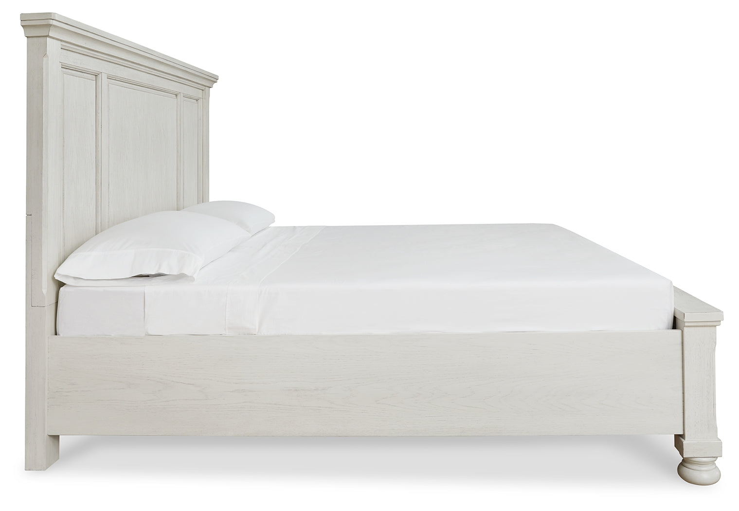 Robbinsdale Antique White King Storage Bed and 2 Nightstands - B742B37