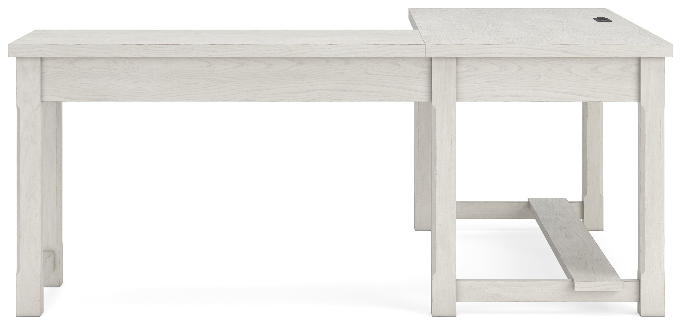 Robbinsdale Antique White L-Shaped Home Office Desk - H742H1