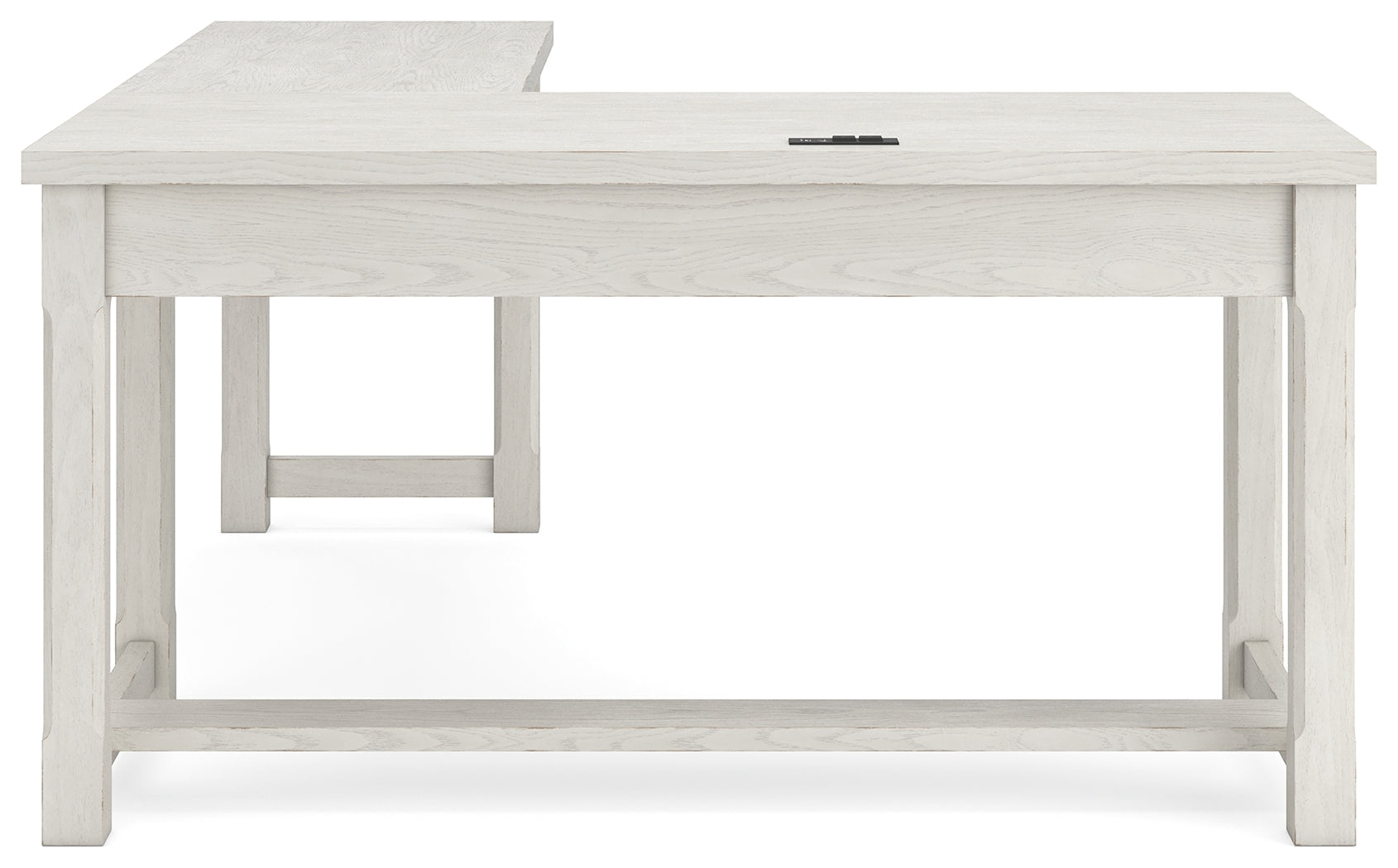 Robbinsdale Antique White L-Shaped Home Office Desk - H742H1