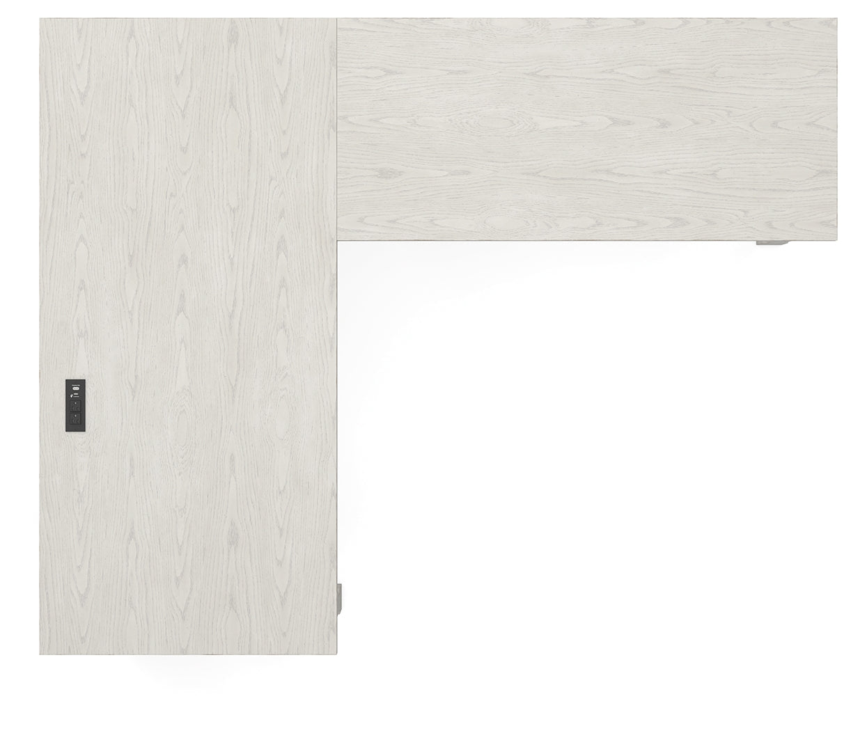 Robbinsdale Antique White L-Shaped Home Office Desk - H742H1