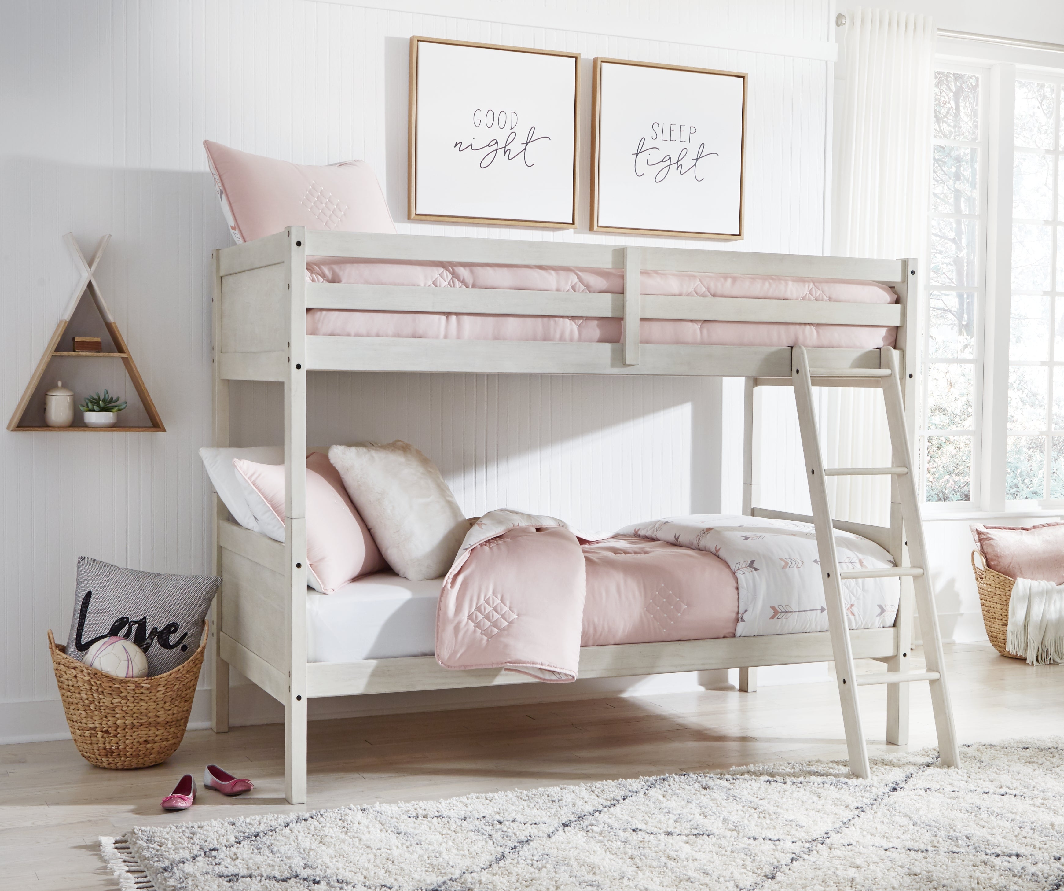 Robbinsdale Bunk Bed and Mattresses - B742B45