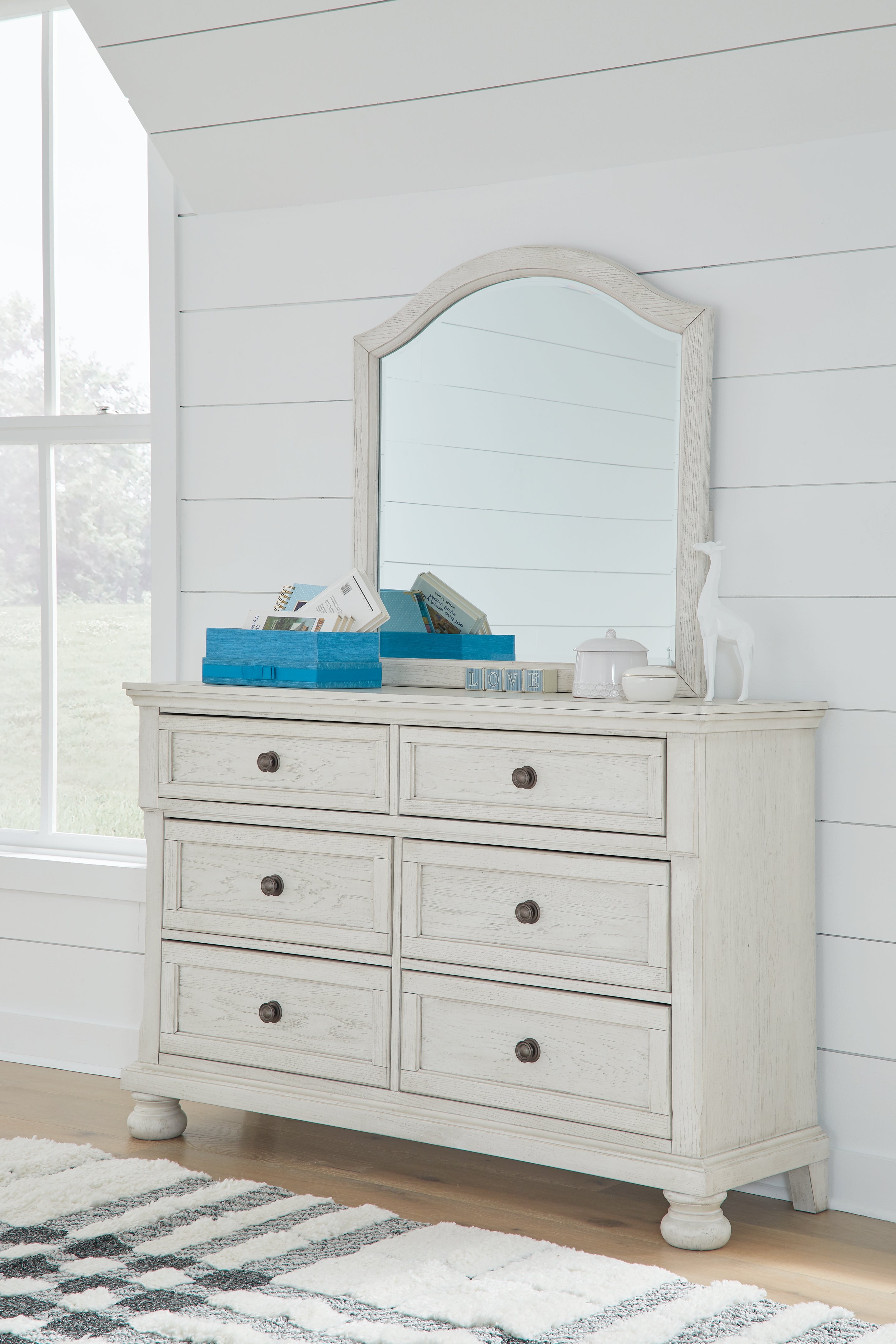 Robbinsdale Full Storage Sleigh Bed, Dresser, Mirror, Chest and Nightstand - B742B42