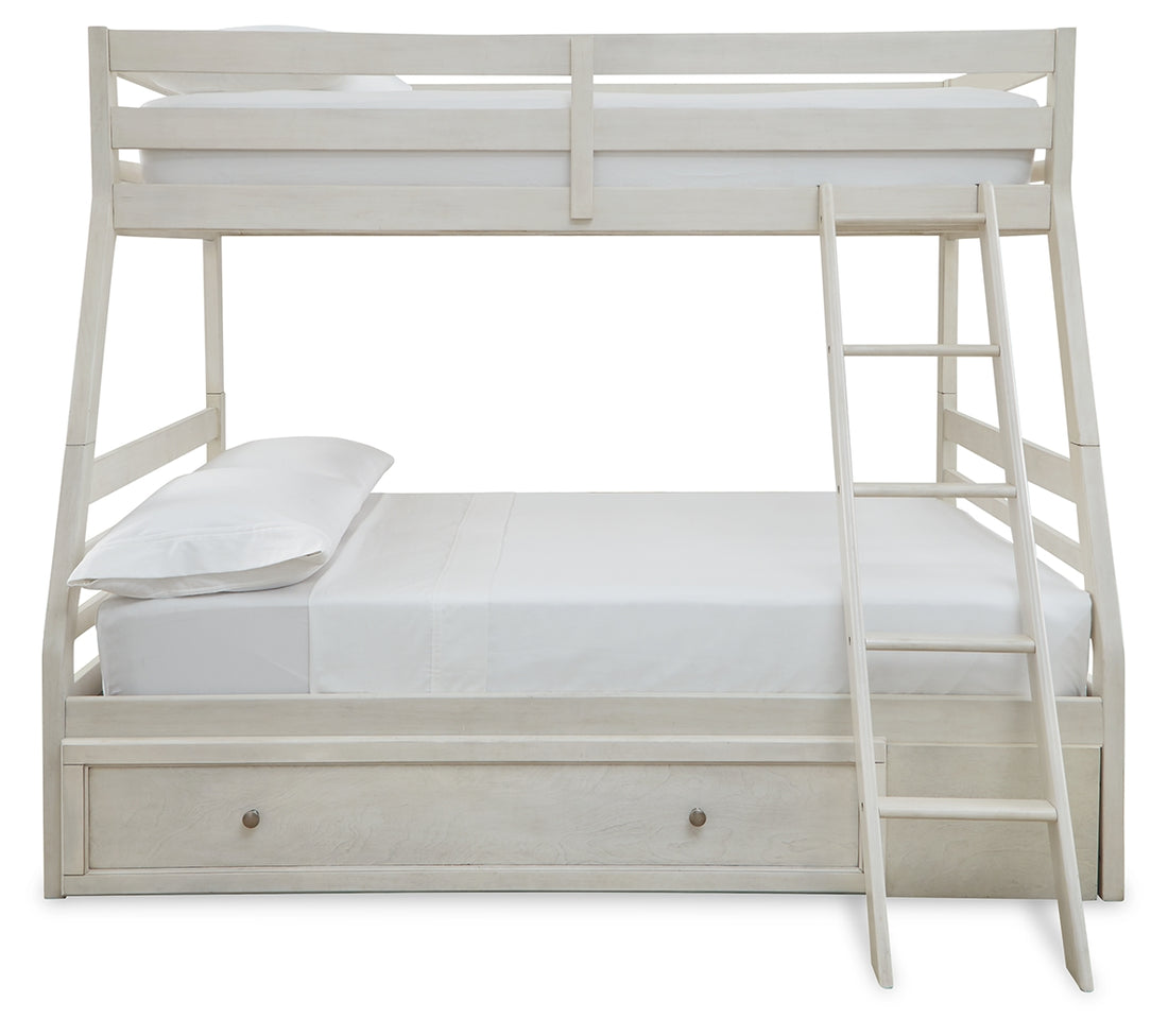 Robbinsdale Twin over Full with Storage and Mattresses - B742B39