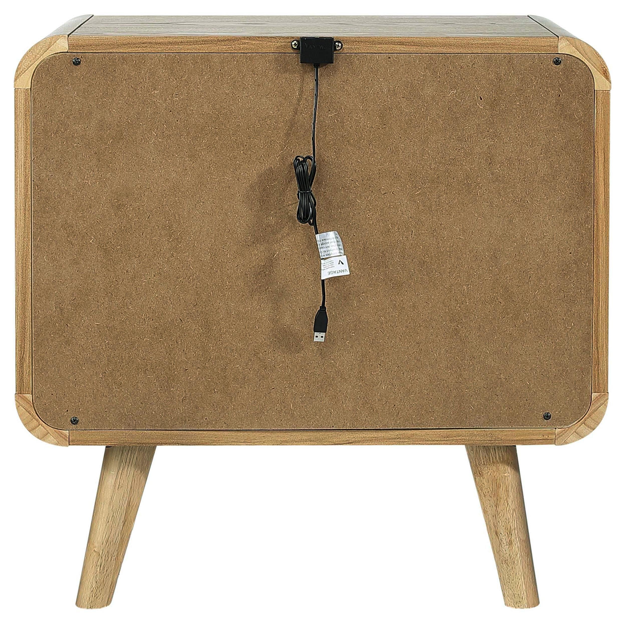 Robyn 2-drawer Nightstand Bedside Table Light Ash - 225092