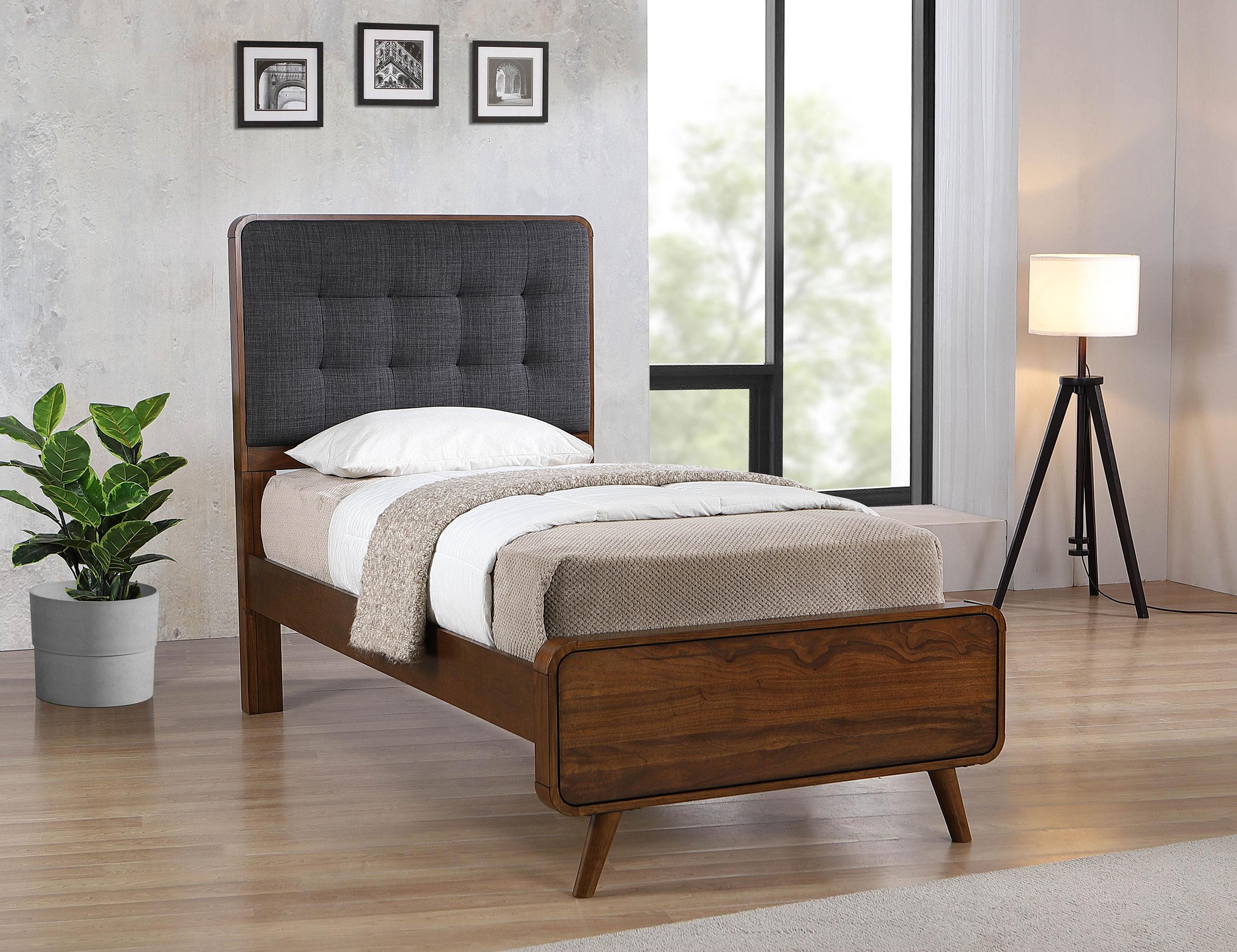 Robyn Wood Twin Platform Bed Dark Walnut - 205131T